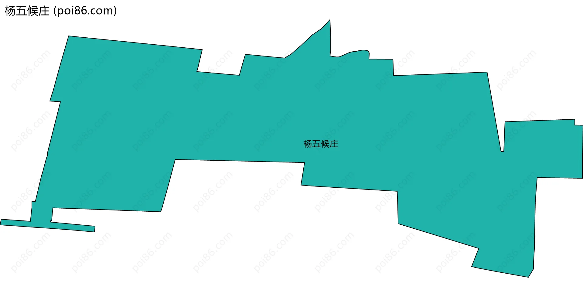 杨五候庄边界地图