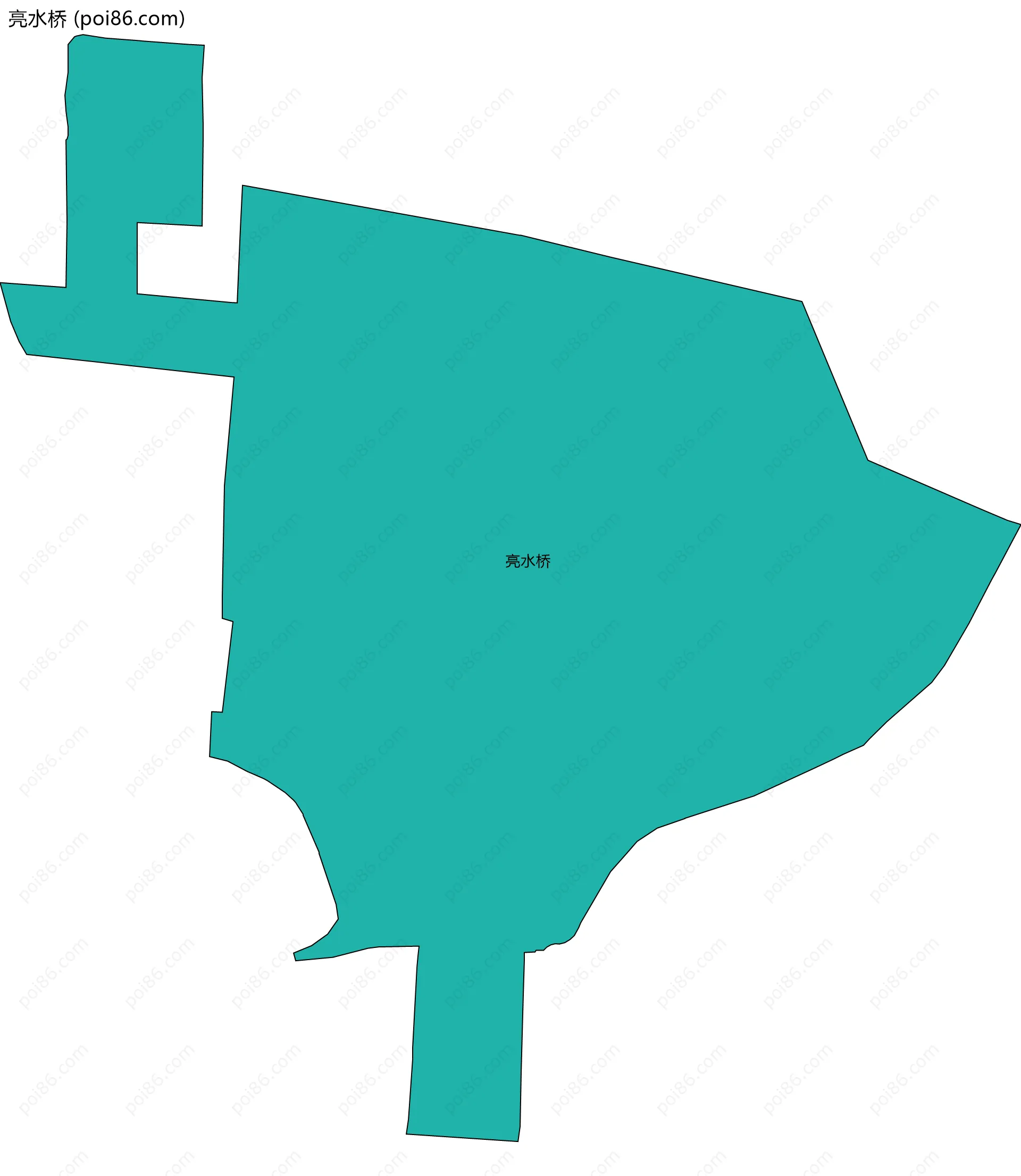 亮水桥边界地图