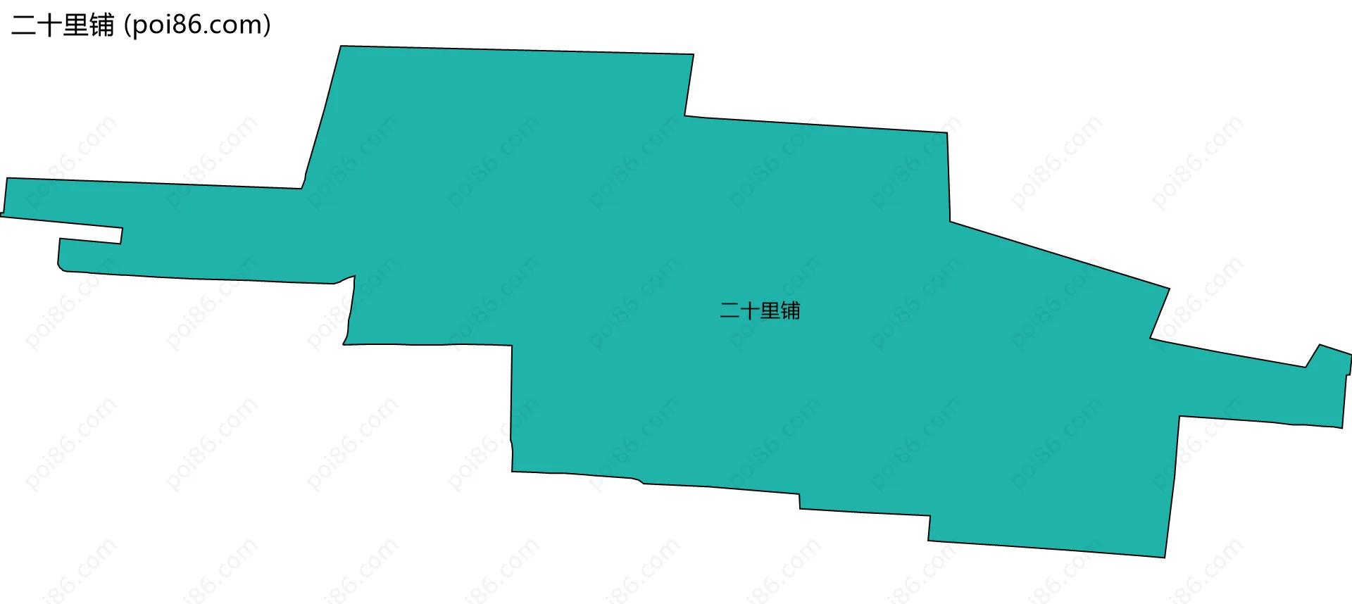 二十里铺边界地图