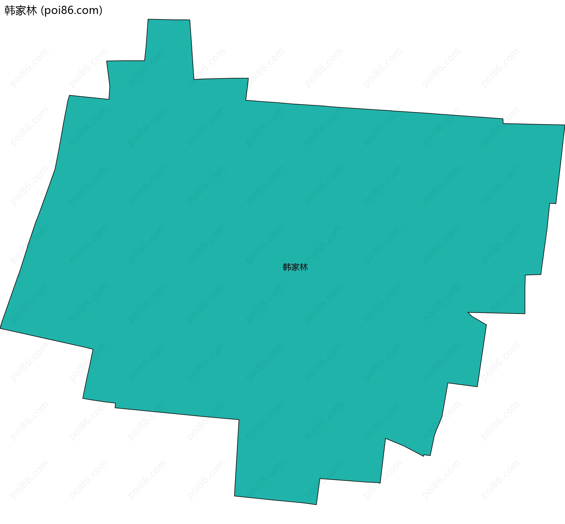 韩家林边界地图