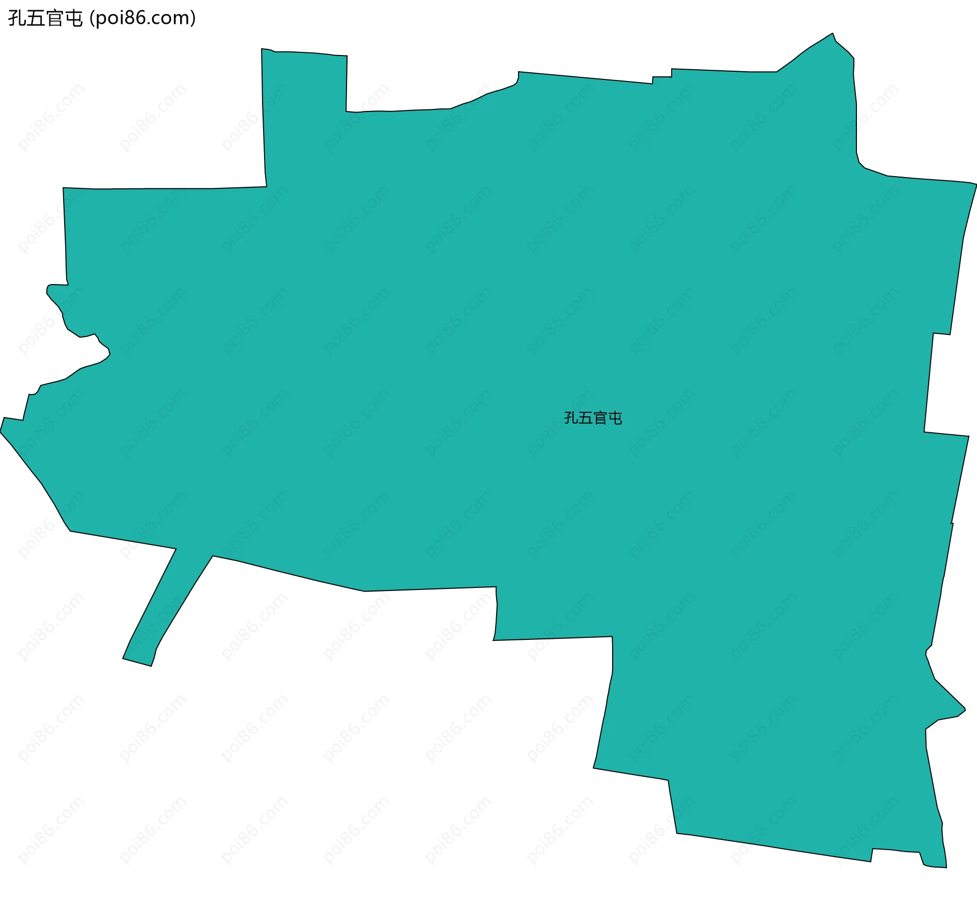孔五官屯边界地图