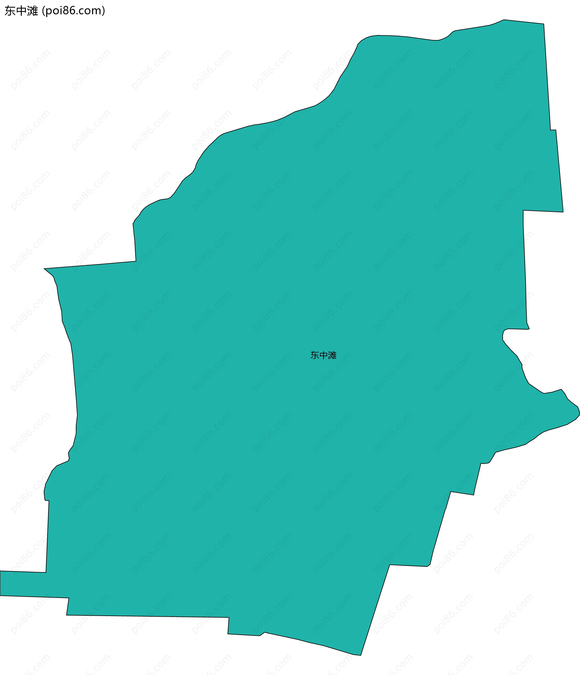 东中滩边界地图