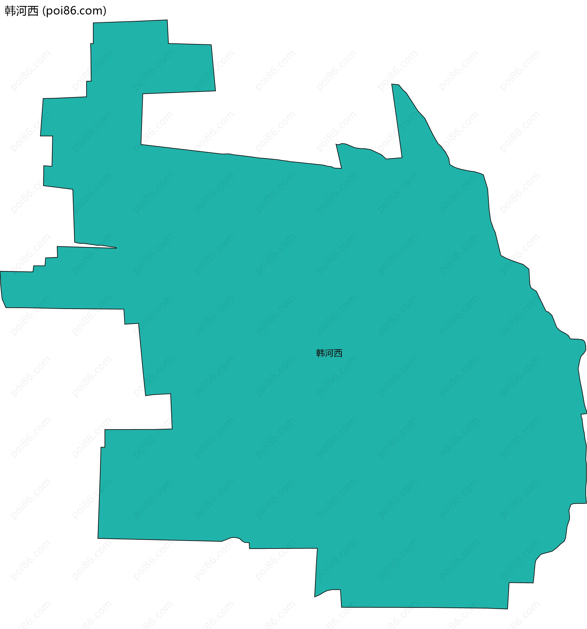 韩河西边界地图