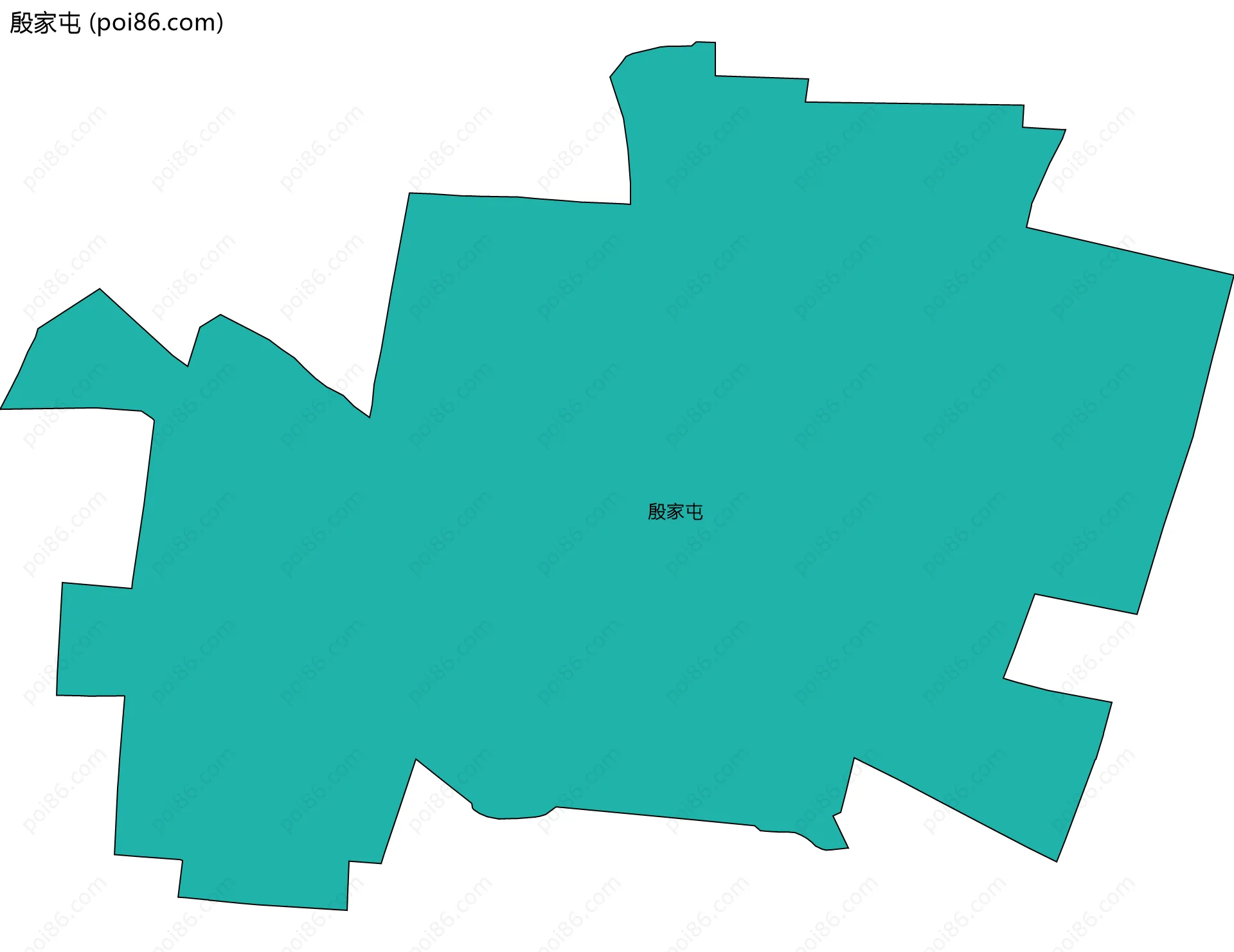 殷家屯边界地图