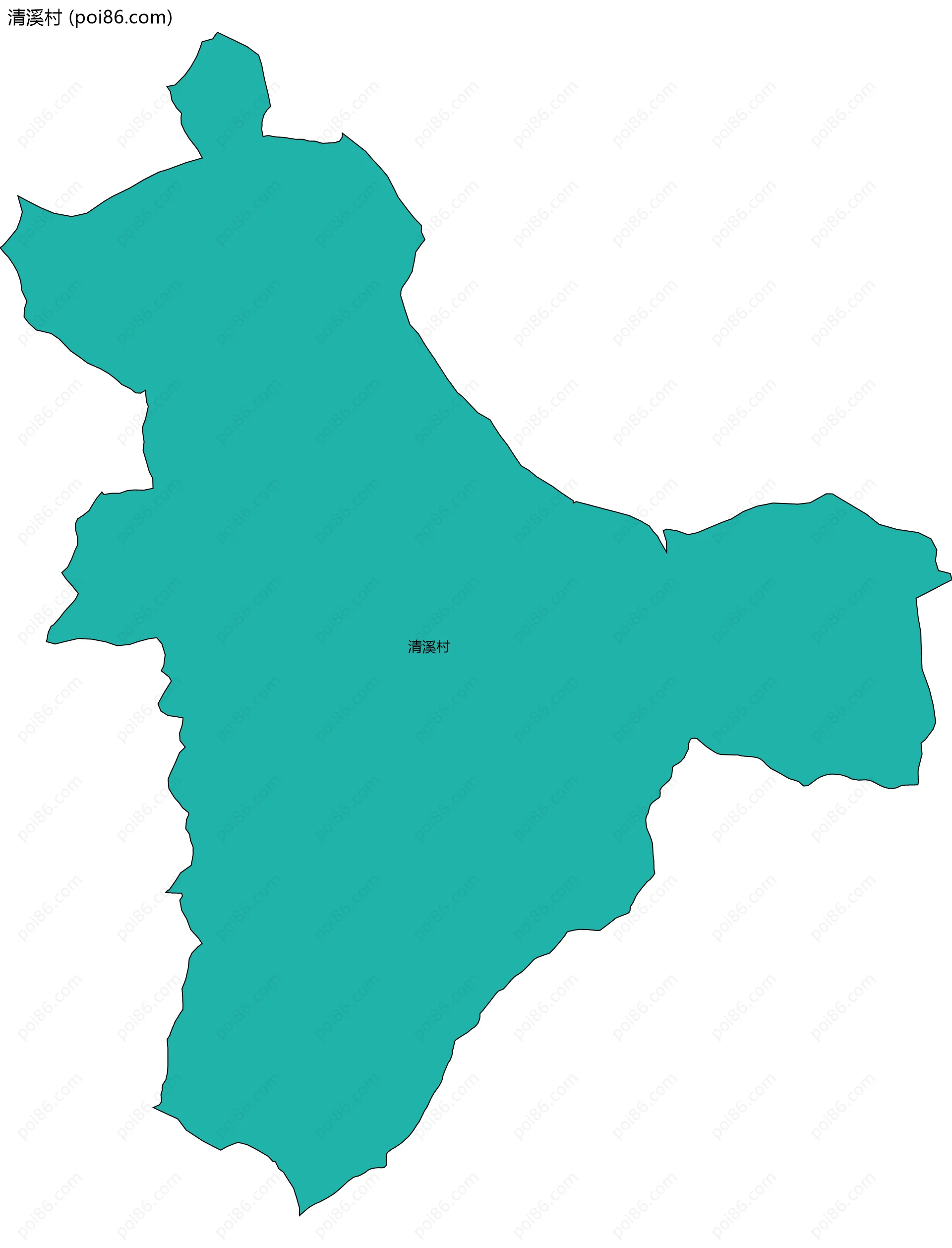 清溪村边界地图