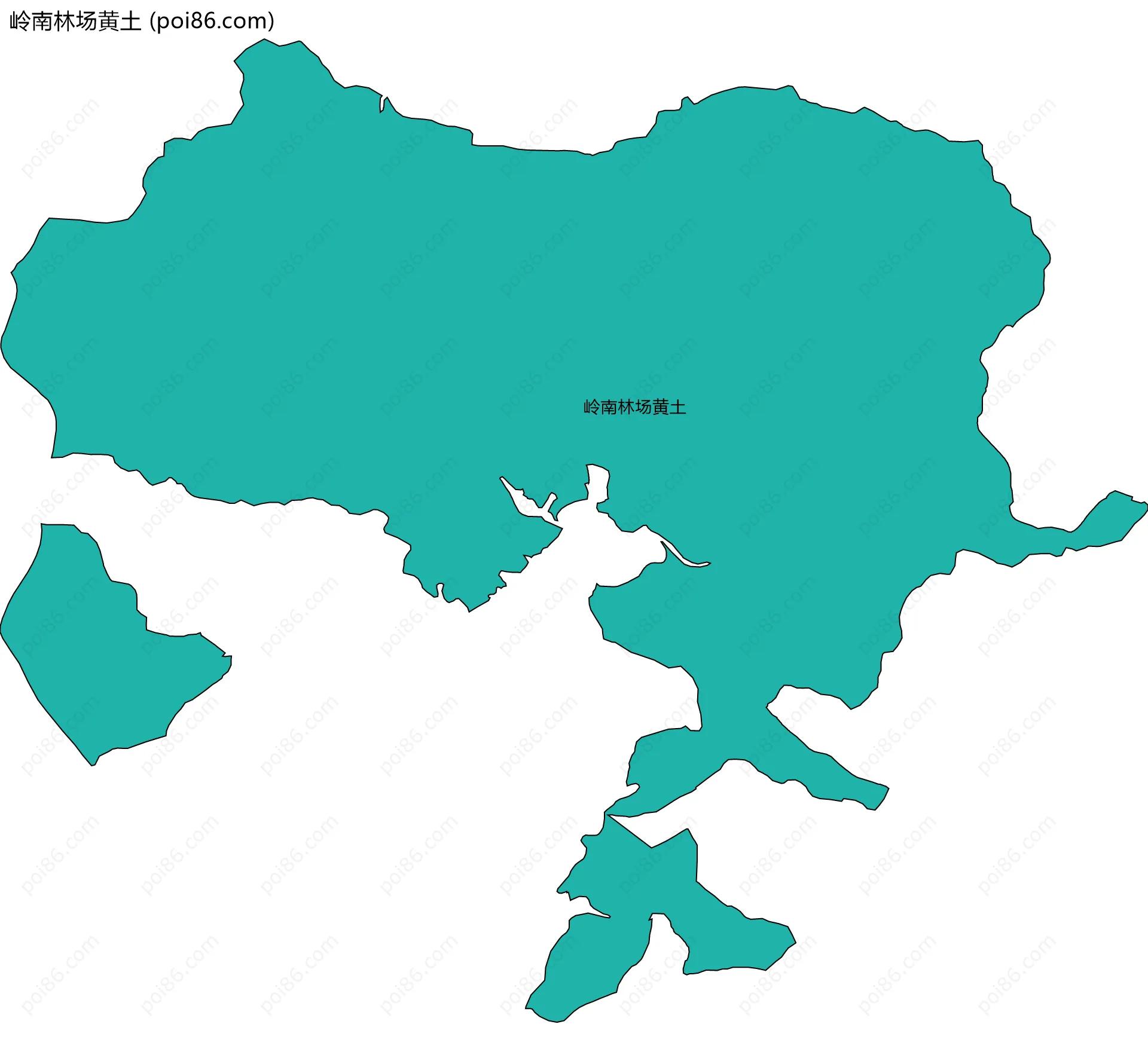 岭南林场黄土边界地图