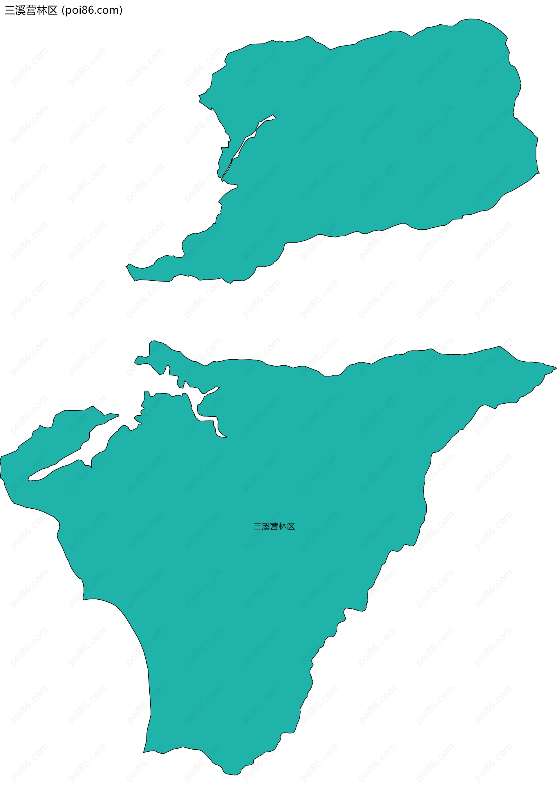 三溪营林区边界地图