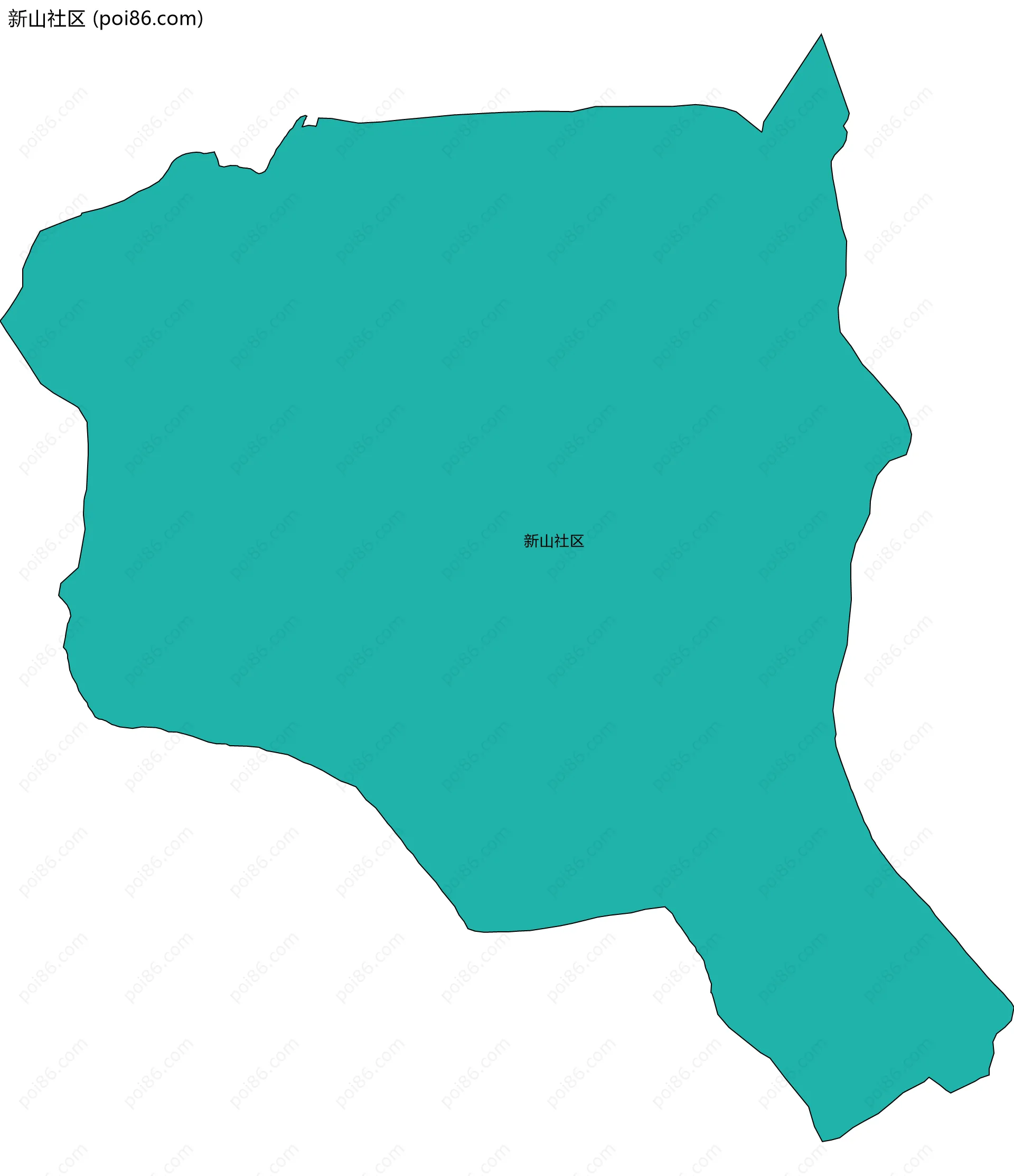 新山社区边界地图