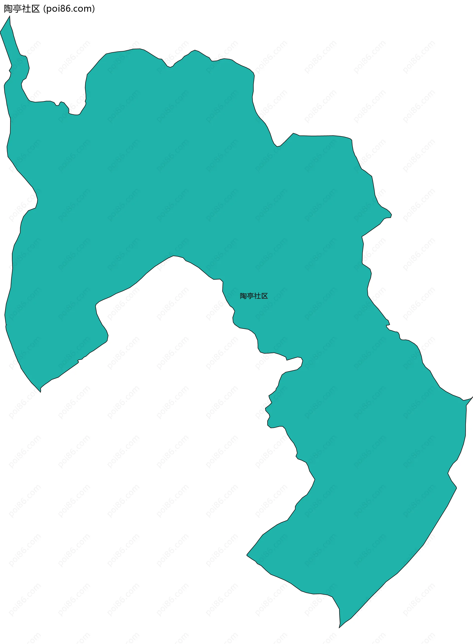 陶亭社区边界地图