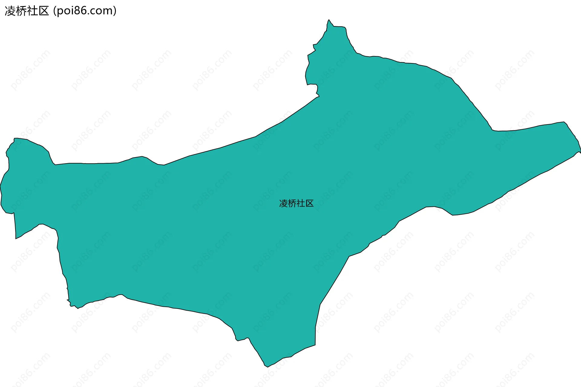 凌桥社区边界地图