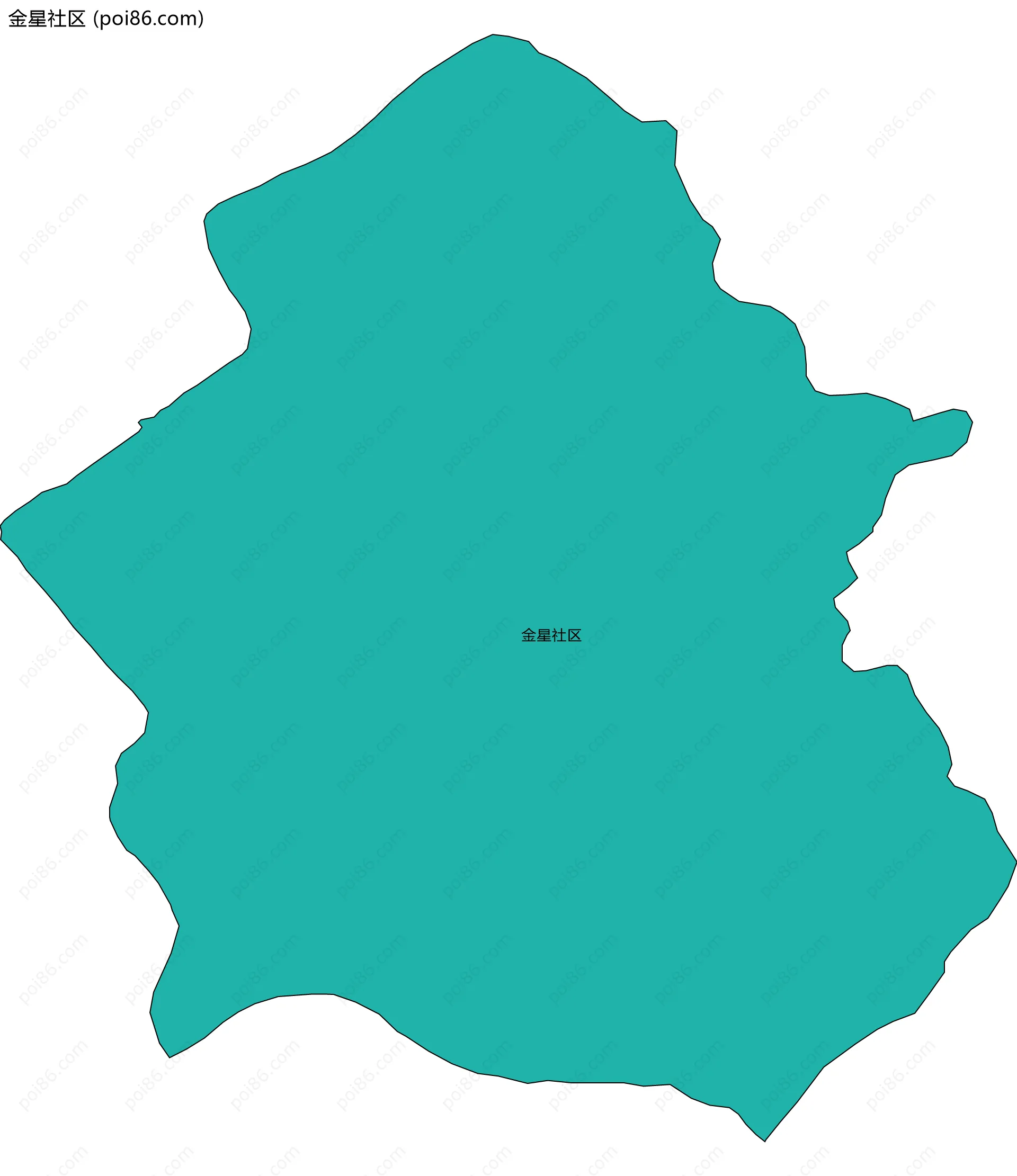 金星社区边界地图