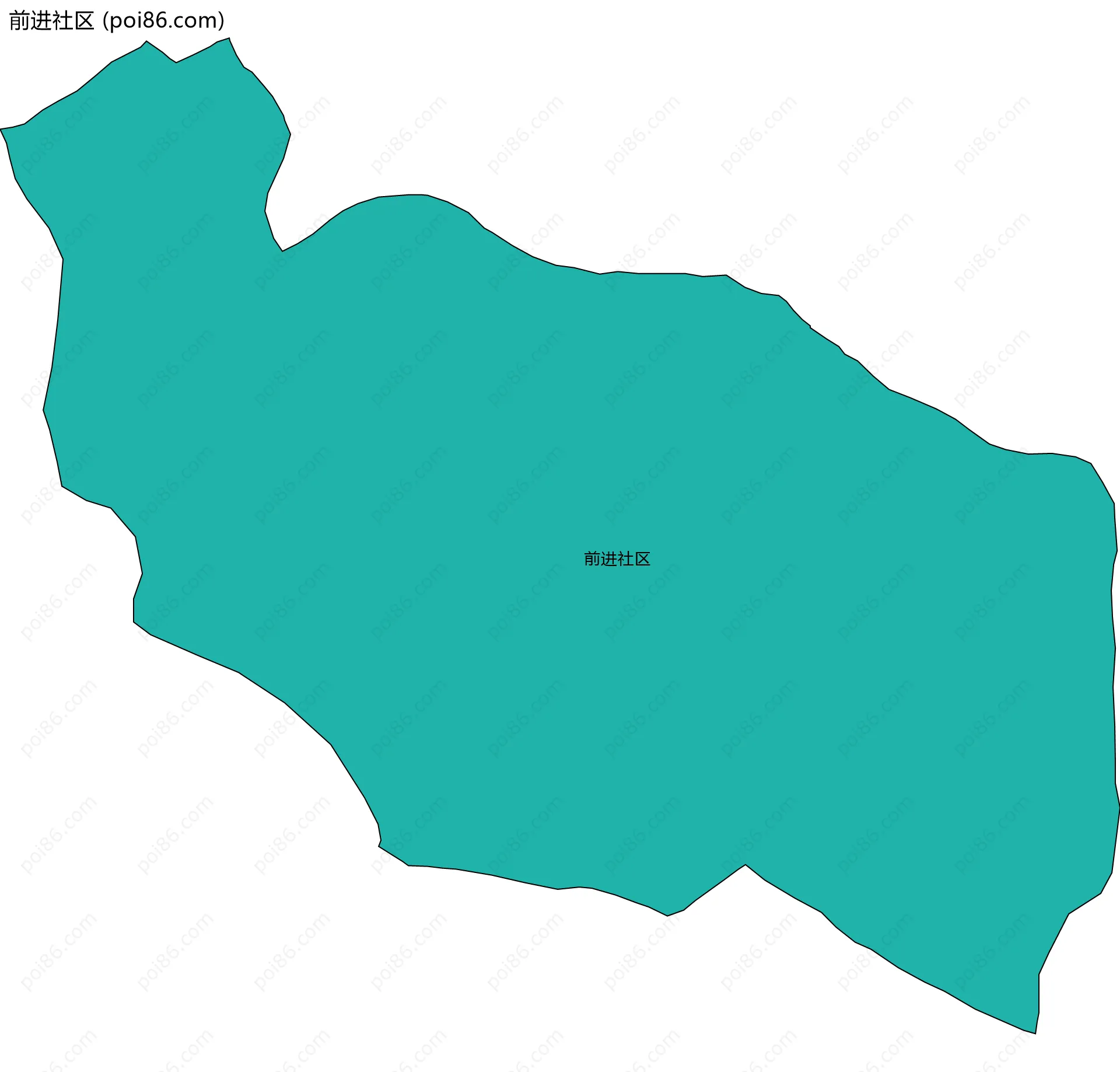 前进社区边界地图