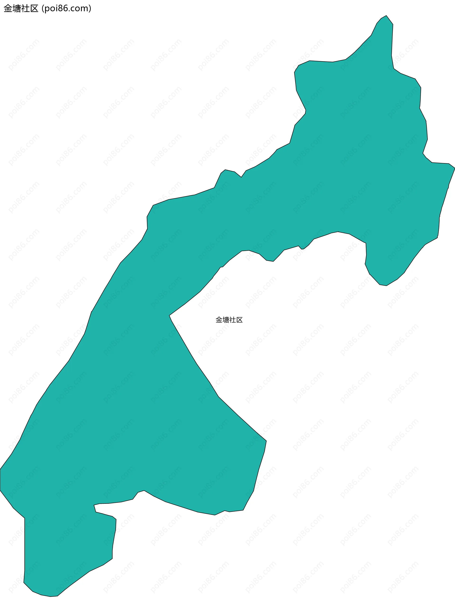 金塘社区边界地图