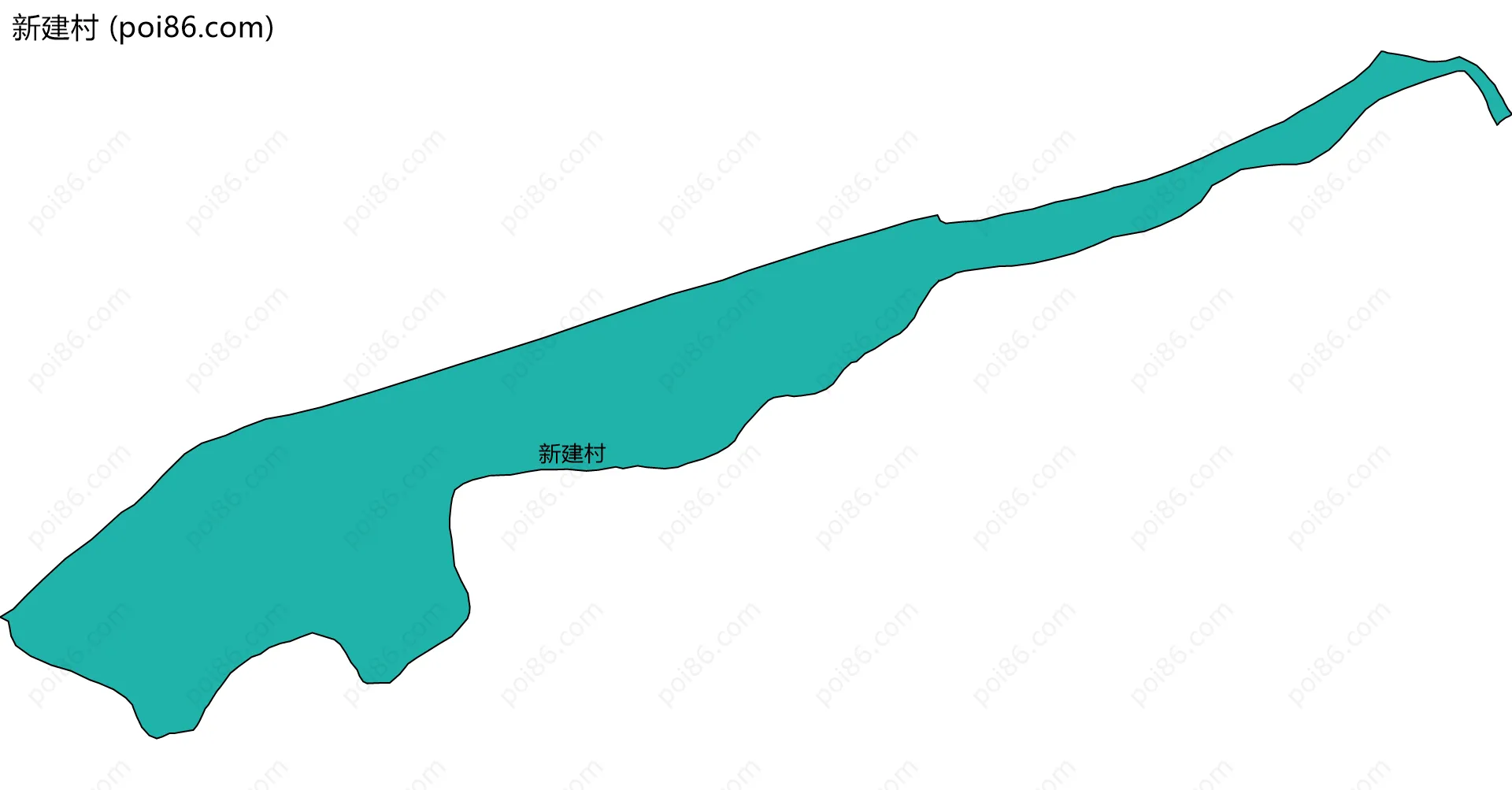 新建村边界地图