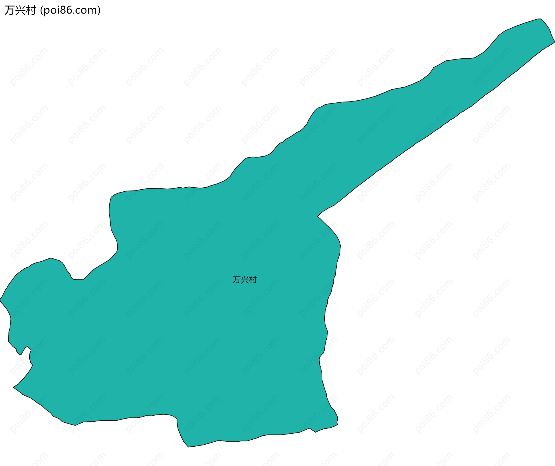 万兴村边界地图