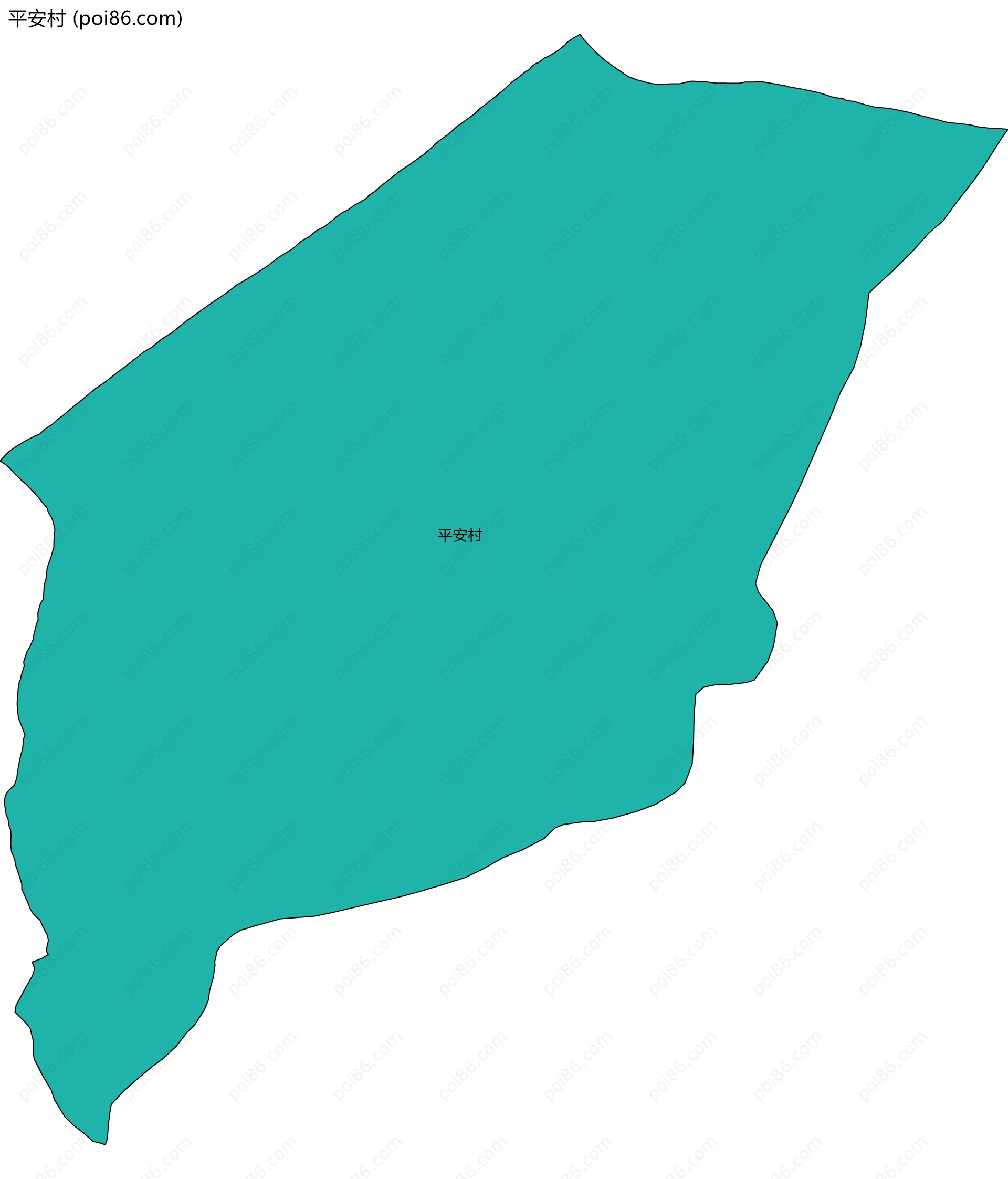 平安村边界地图