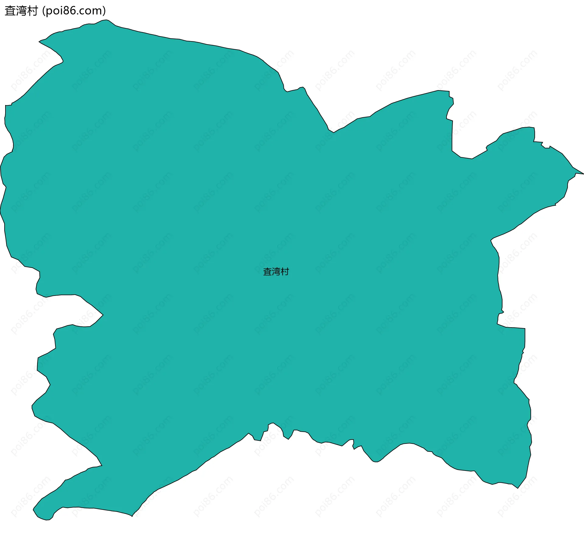 査湾村边界地图