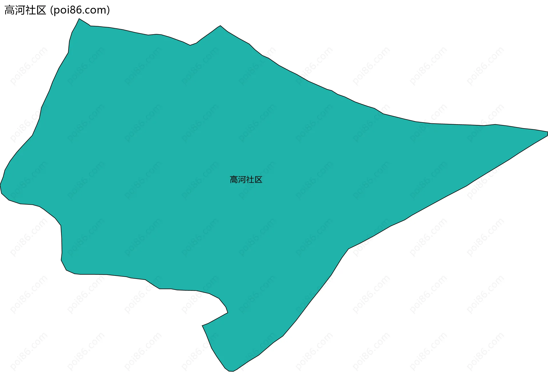 高河社区边界地图