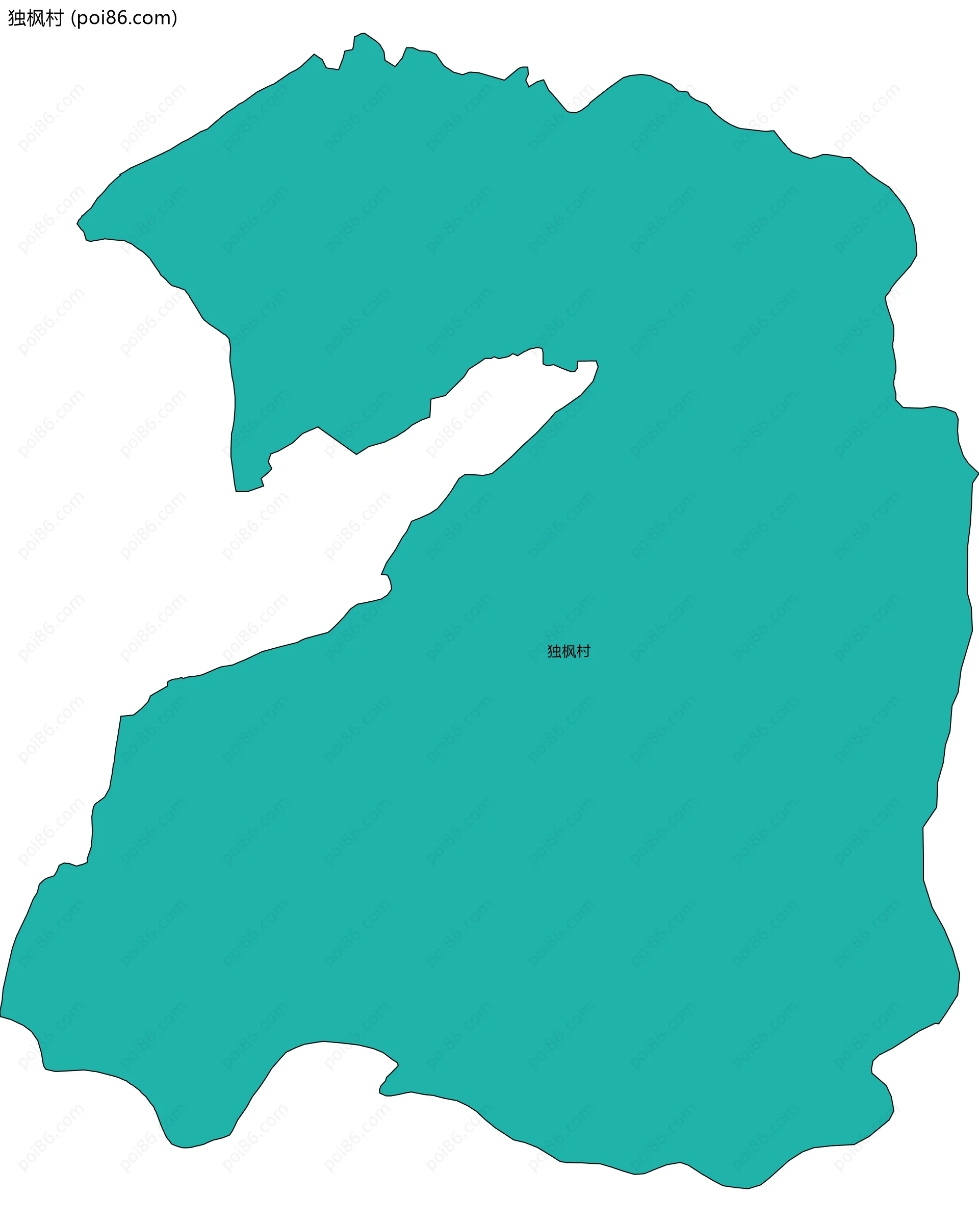 独枫村边界地图