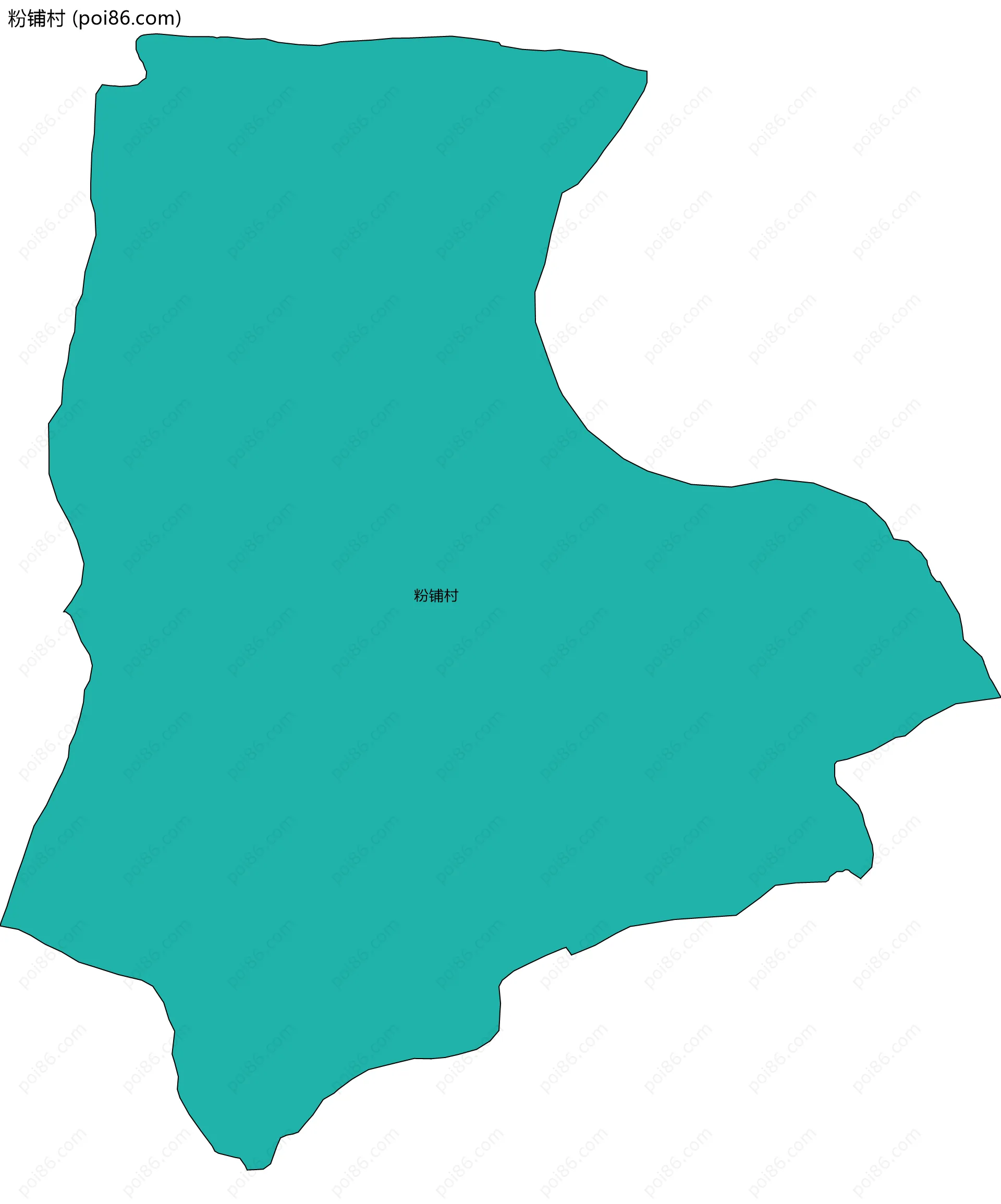 粉铺村边界地图