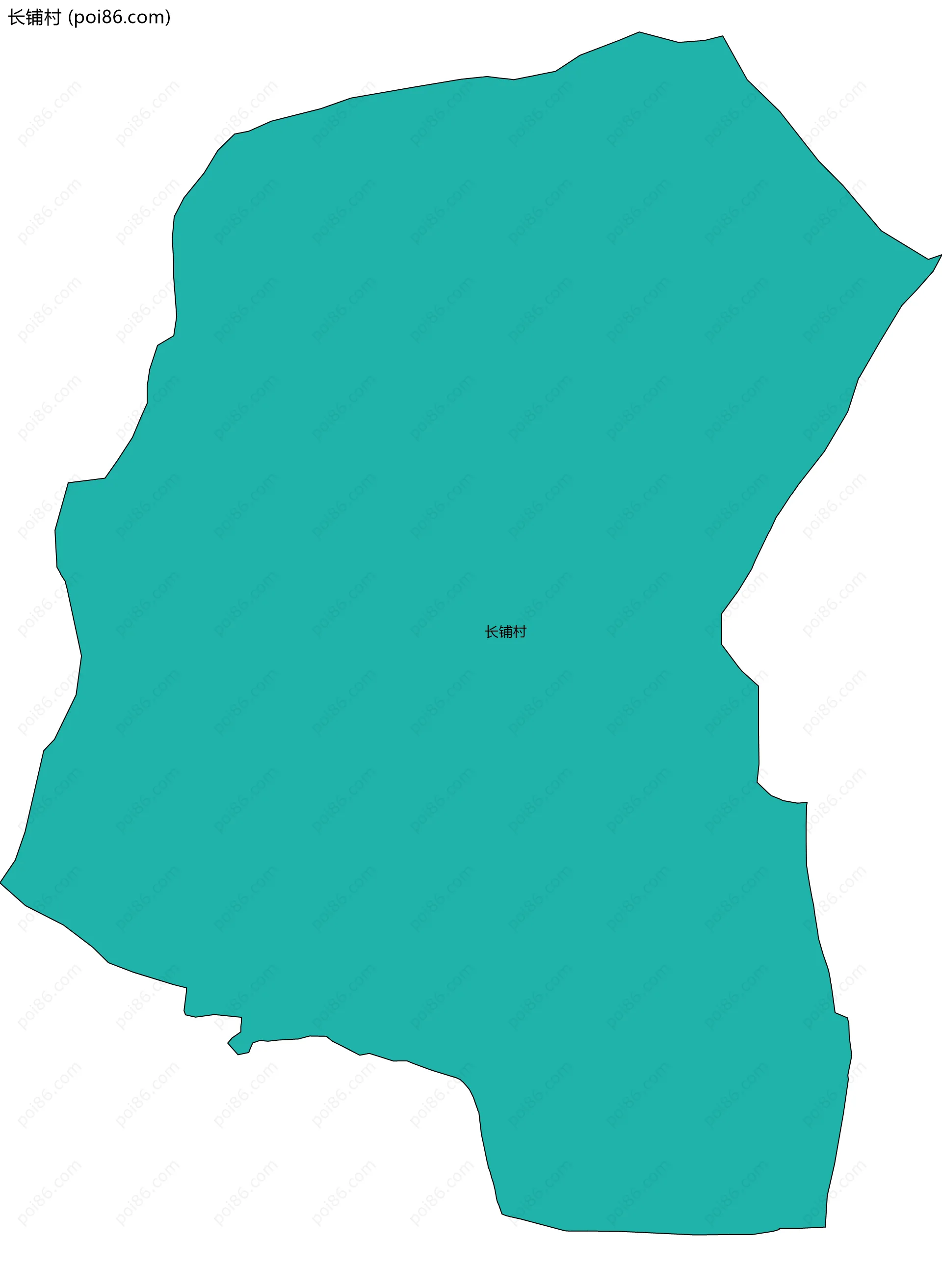 长铺村边界地图