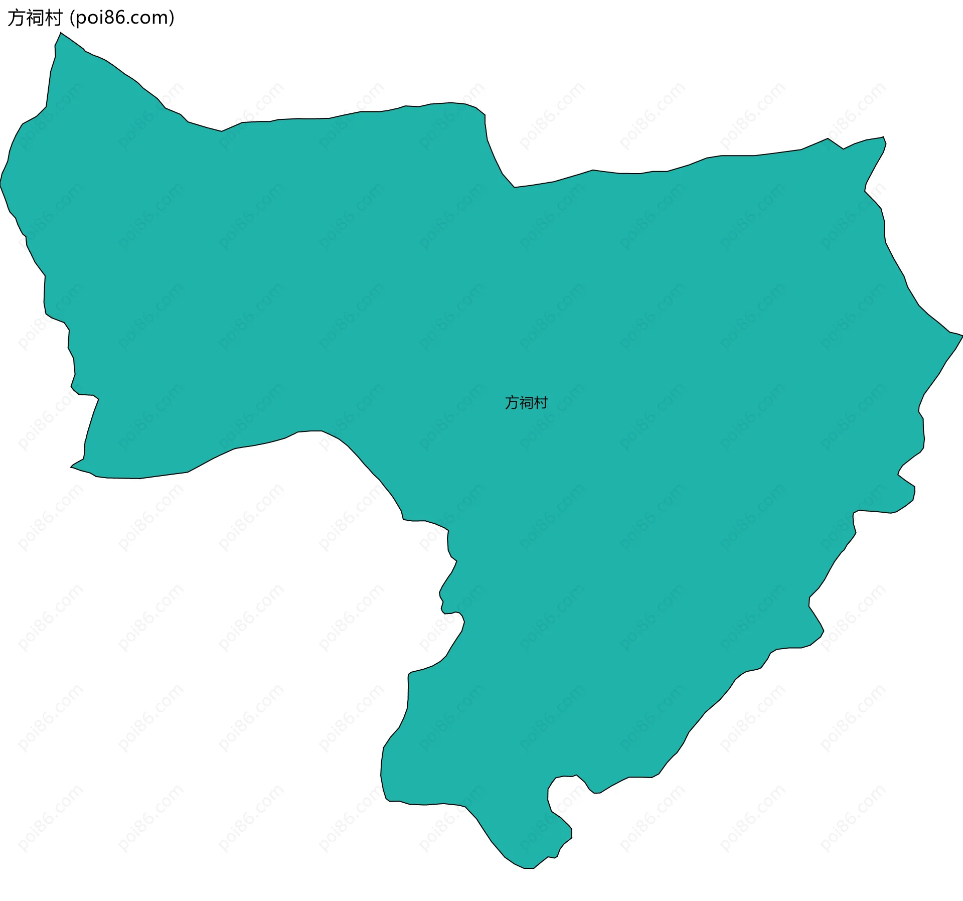 方祠村边界地图