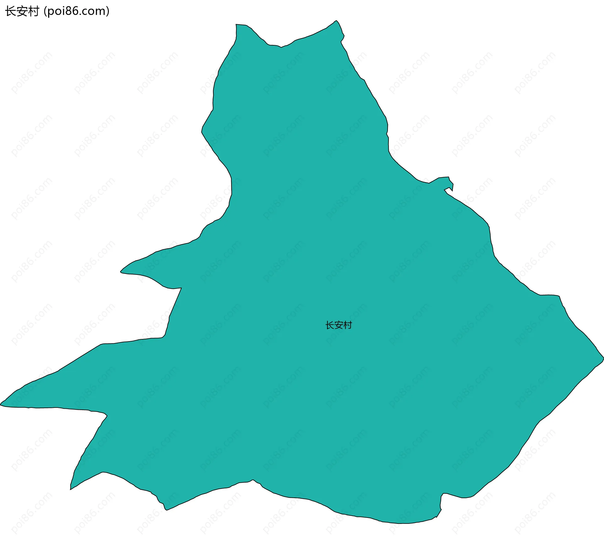 长安村边界地图