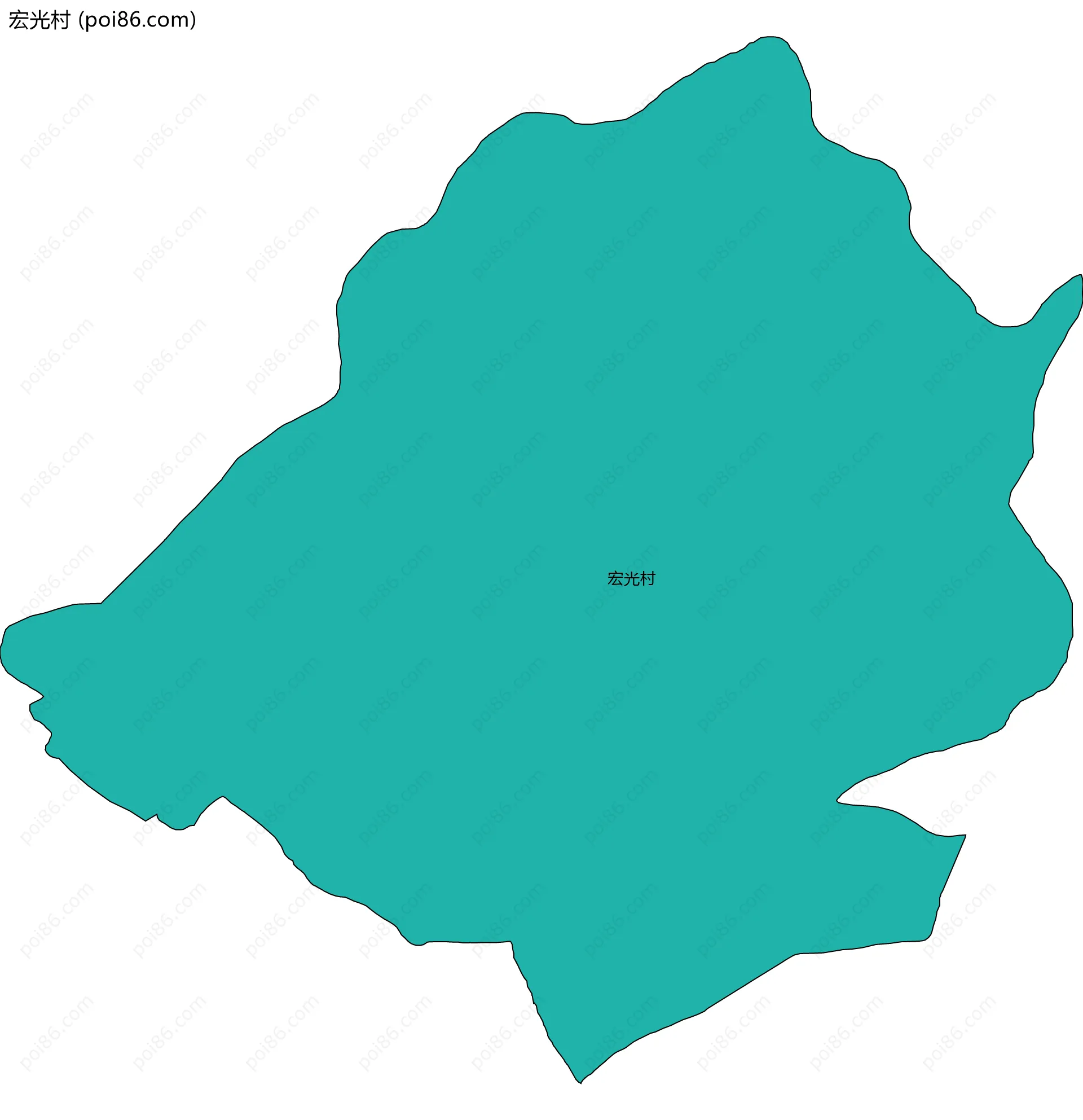 宏光村边界地图