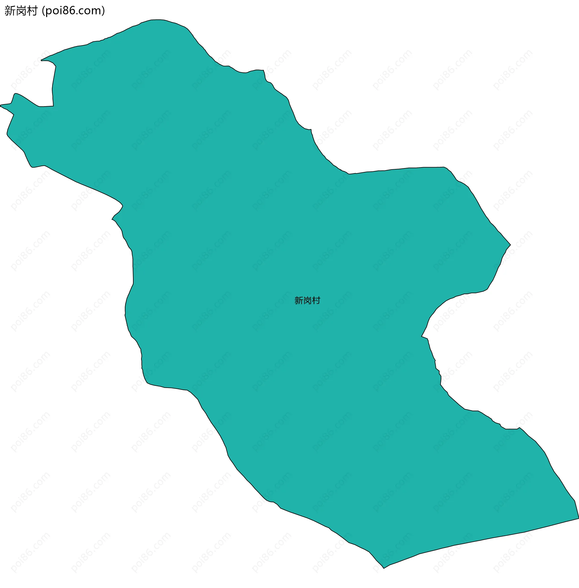 新岗村边界地图