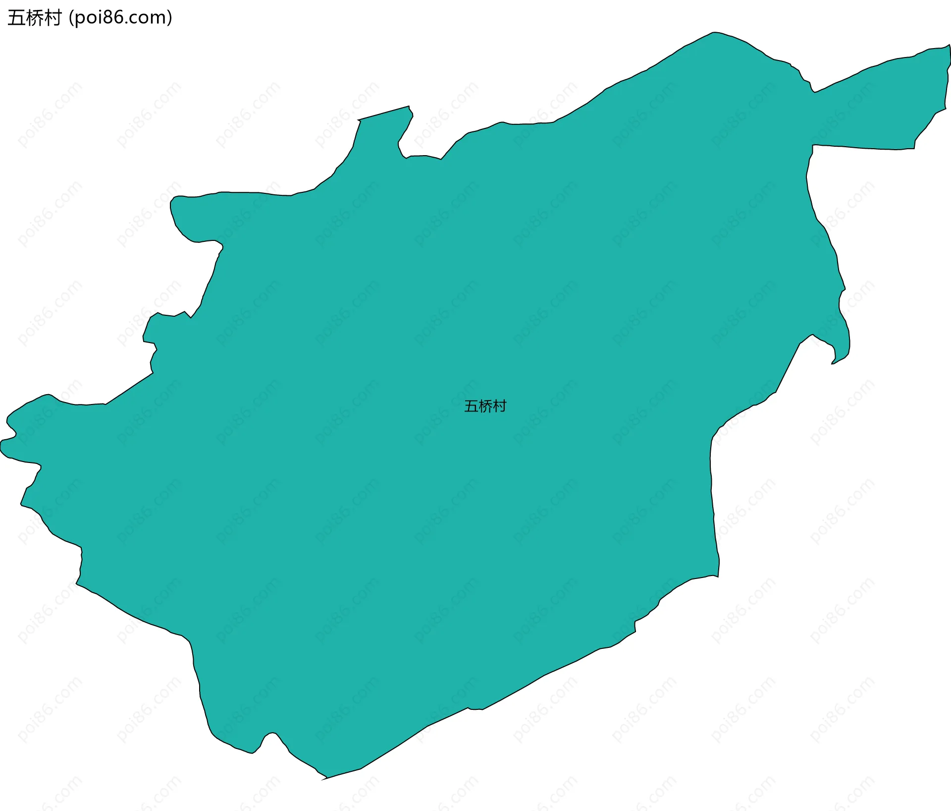 五桥村边界地图