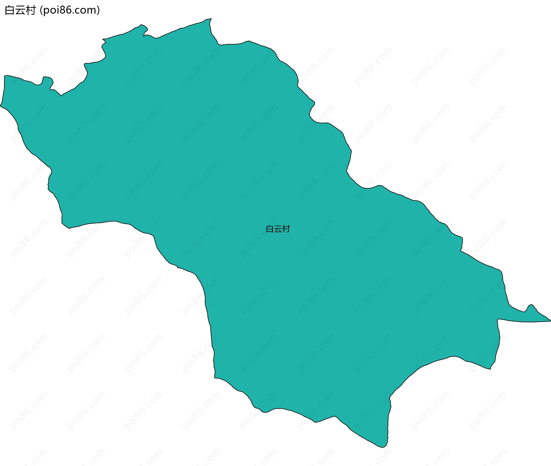 白云村边界地图