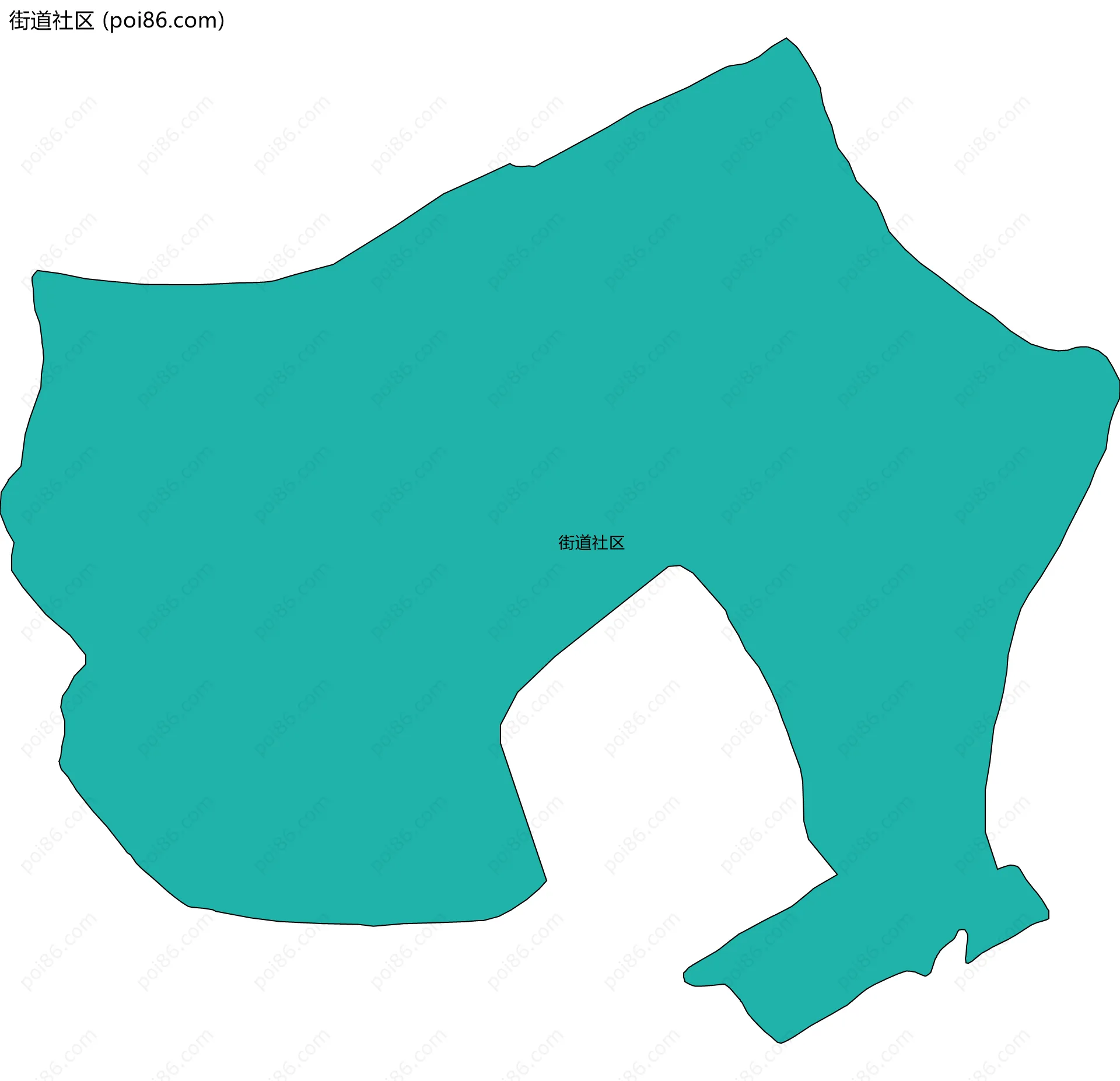 街道社区边界地图