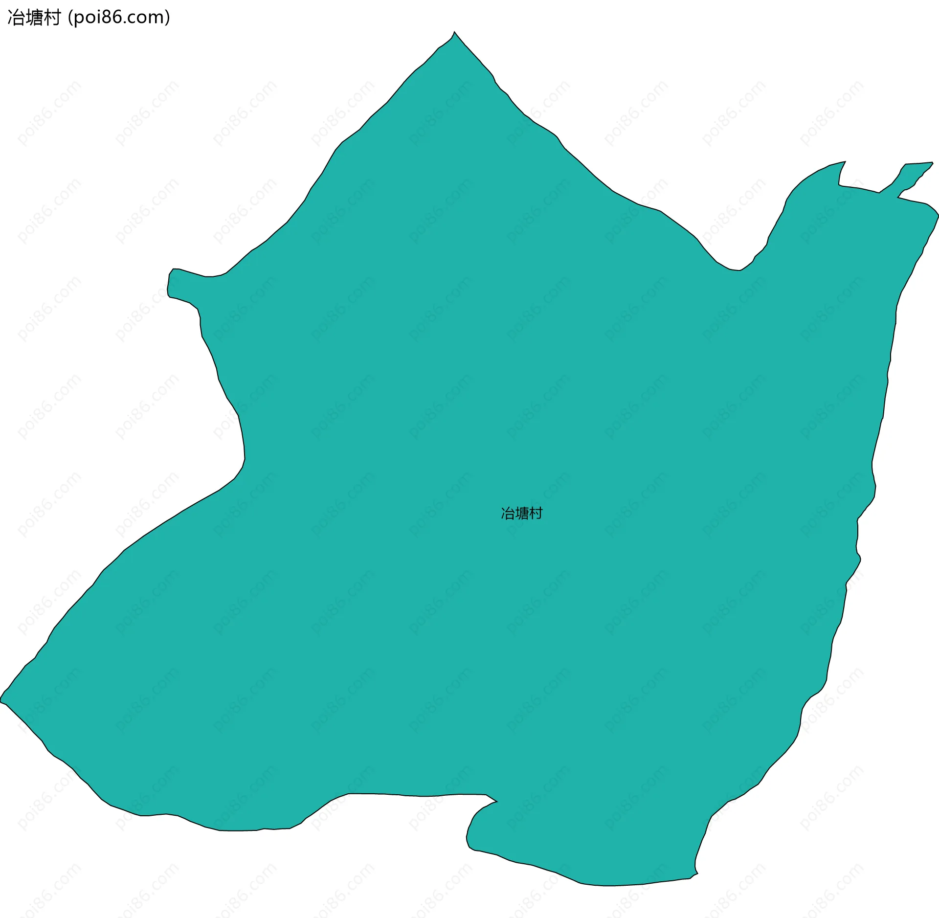 冶塘村边界地图