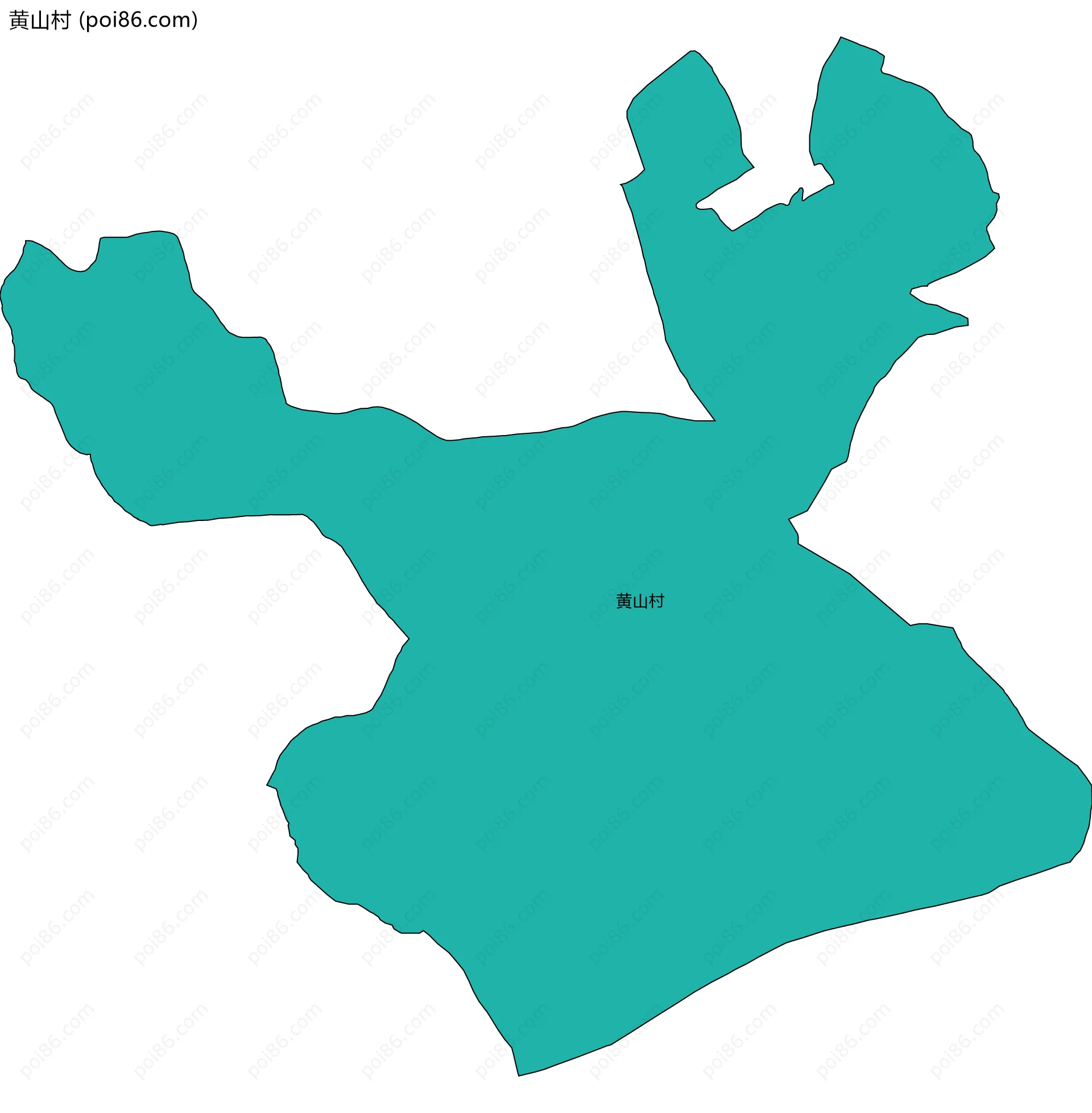 黄山村边界地图