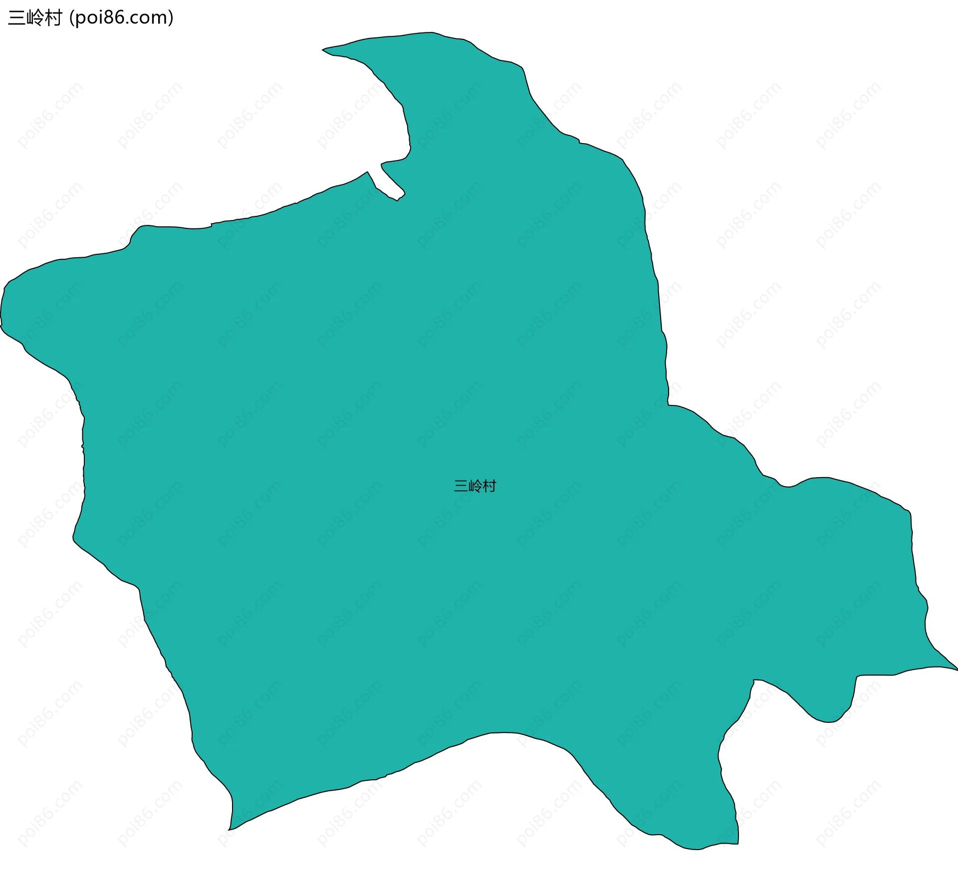 三岭村边界地图