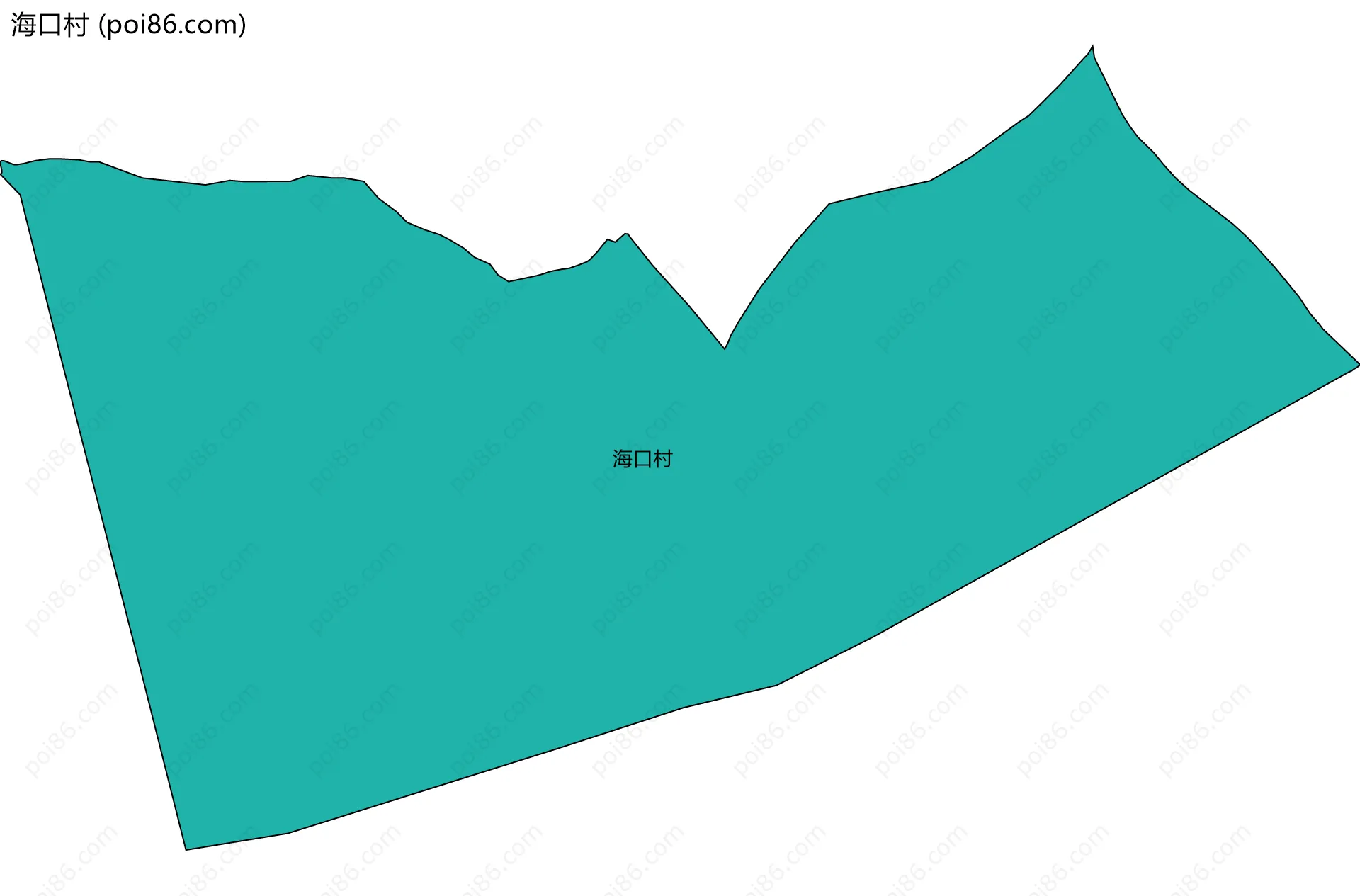 海口村边界地图