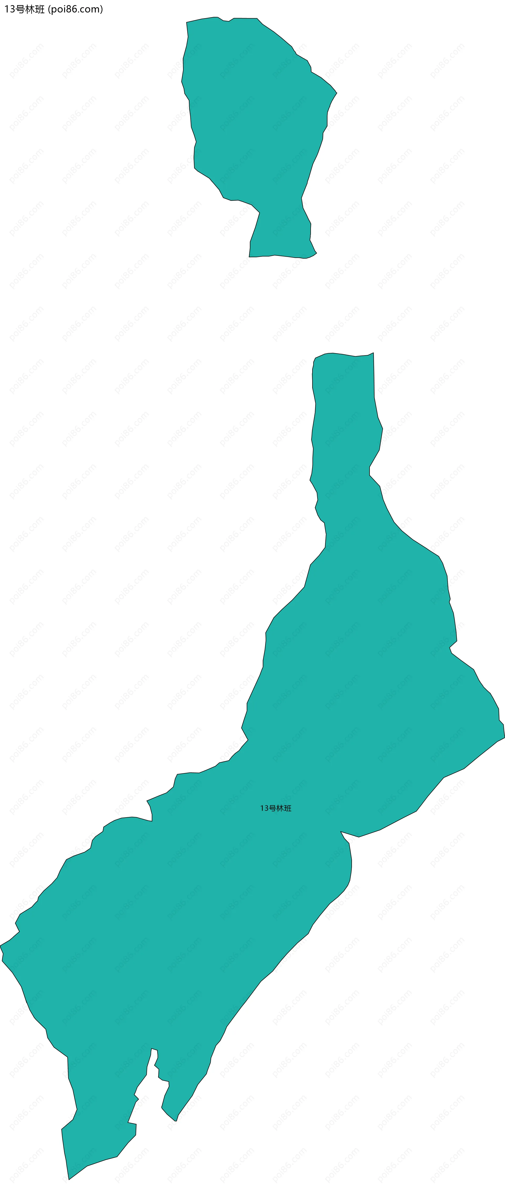 13号林班边界地图