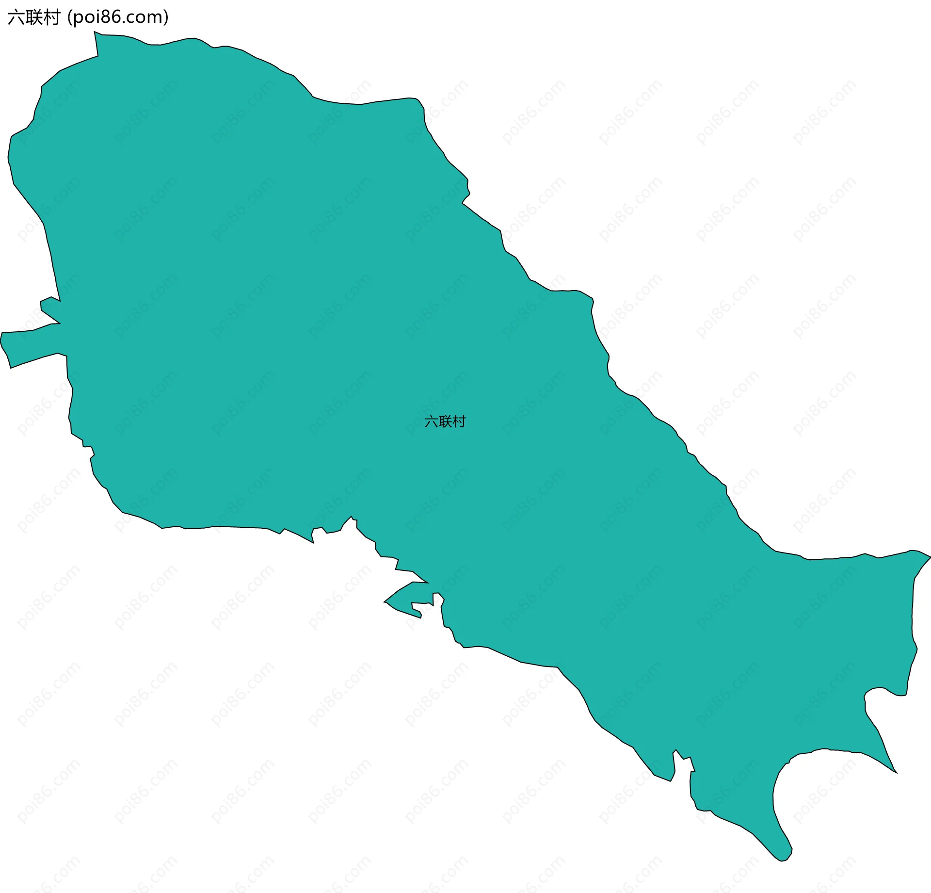 六联村边界地图