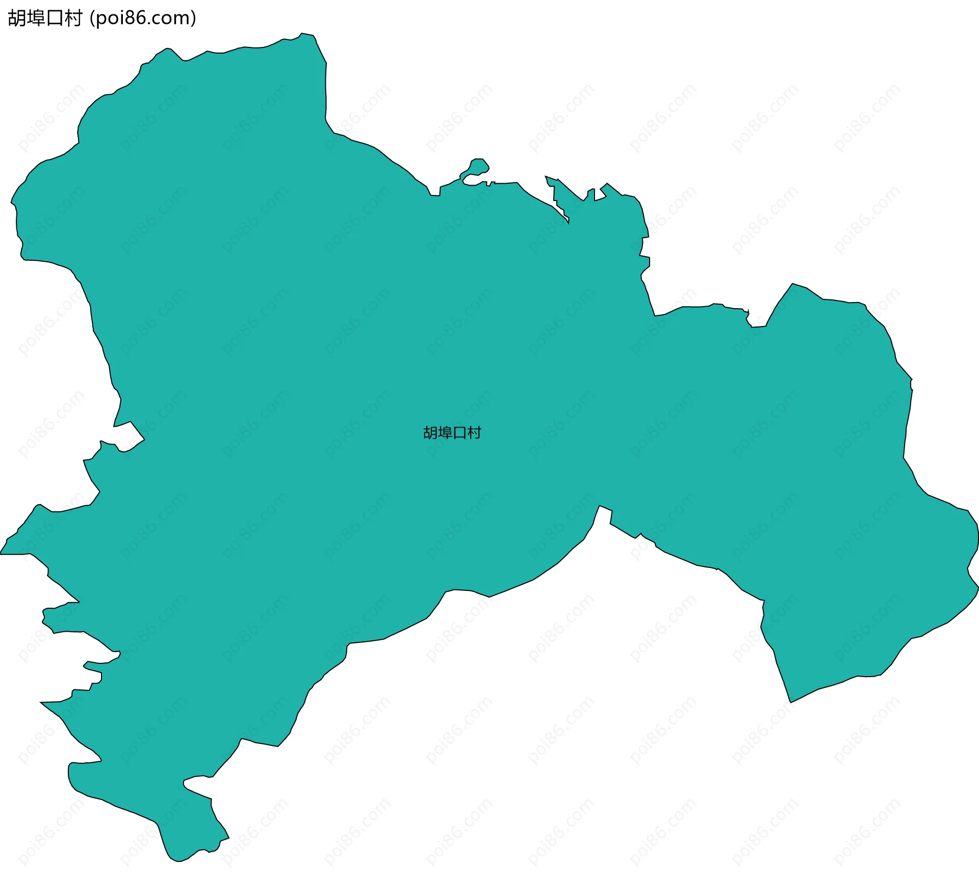 胡埠口村边界地图