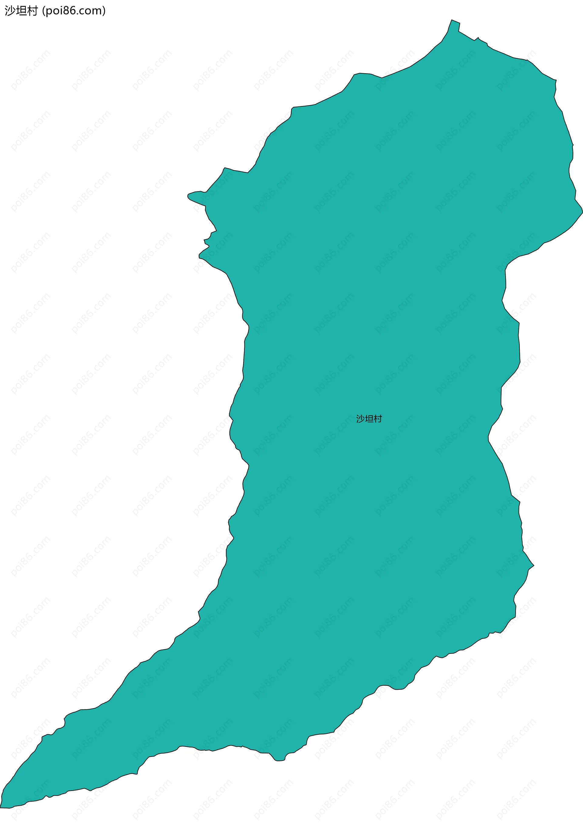 沙坦村边界地图