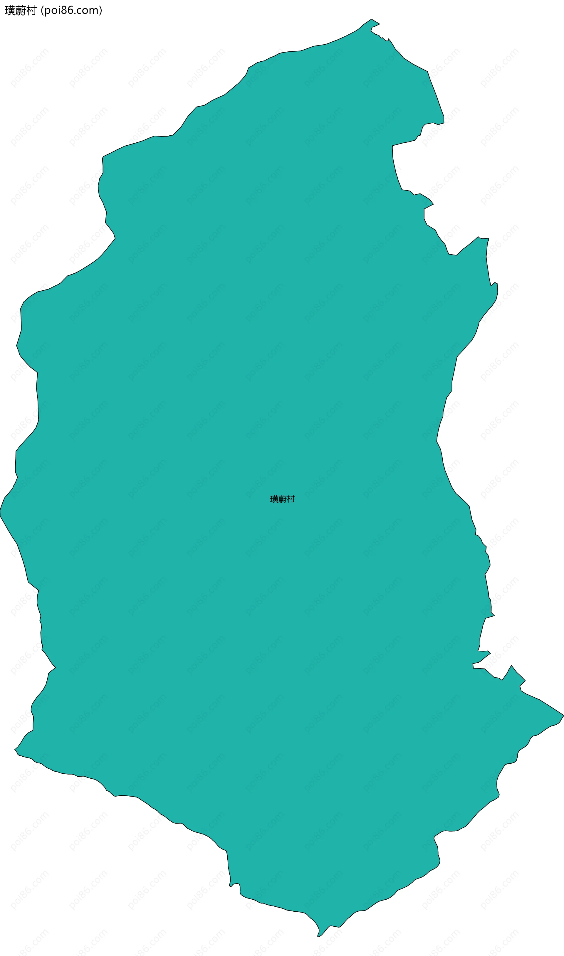 璜蔚村边界地图