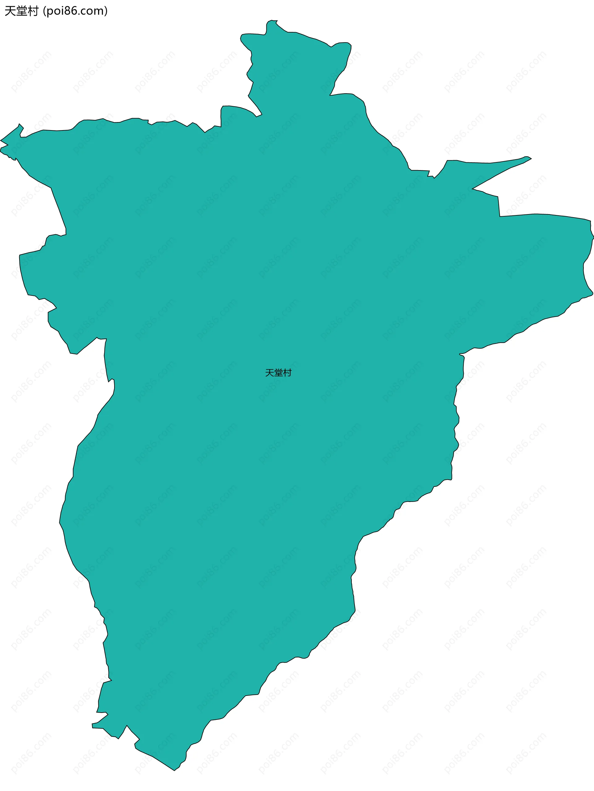 天堂村边界地图