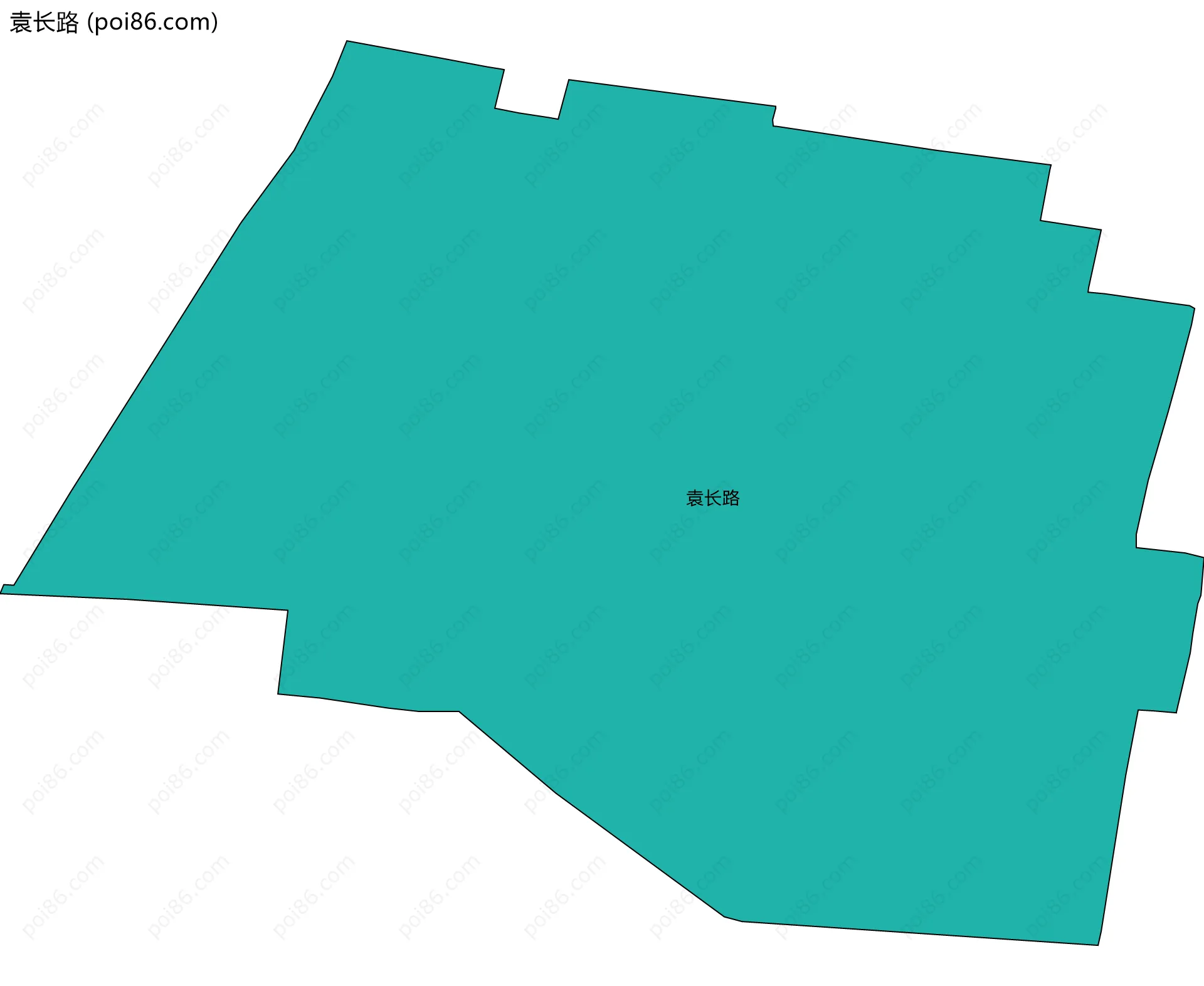 袁长路边界地图