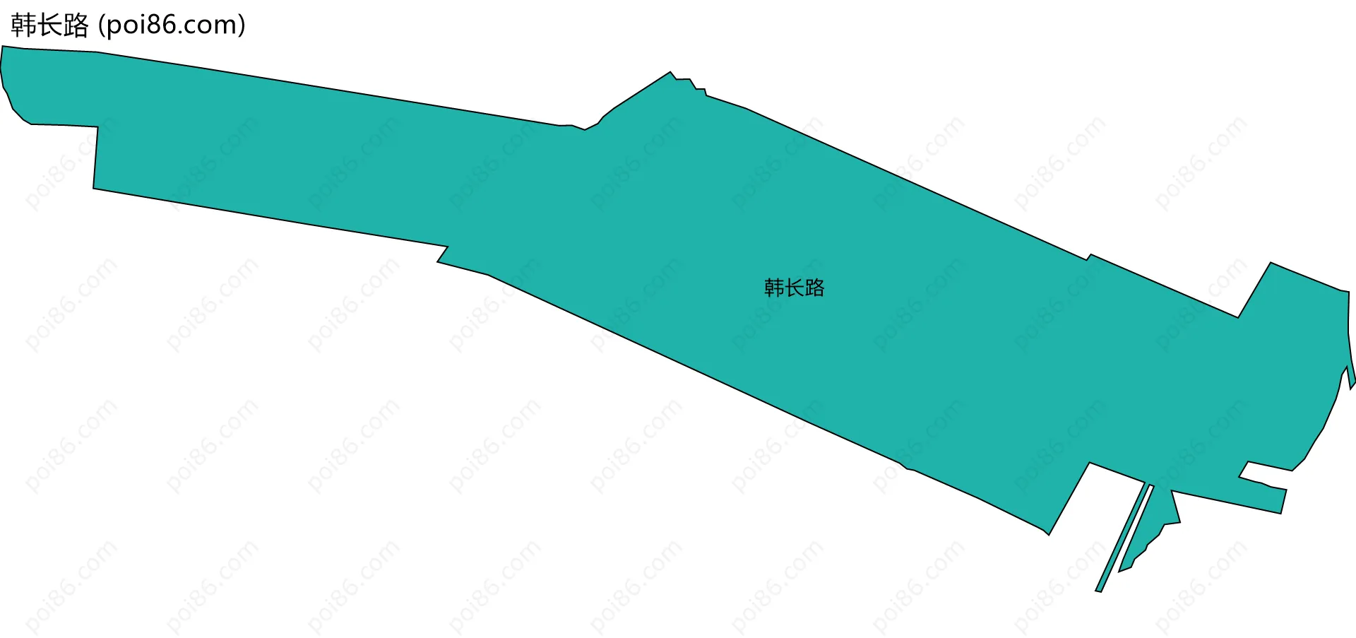 韩长路边界地图