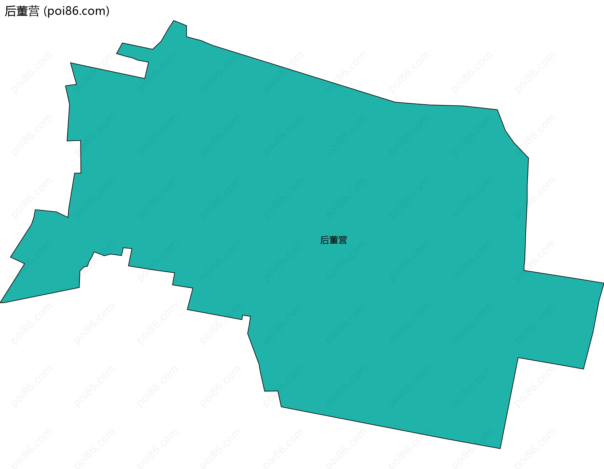 后董营边界地图