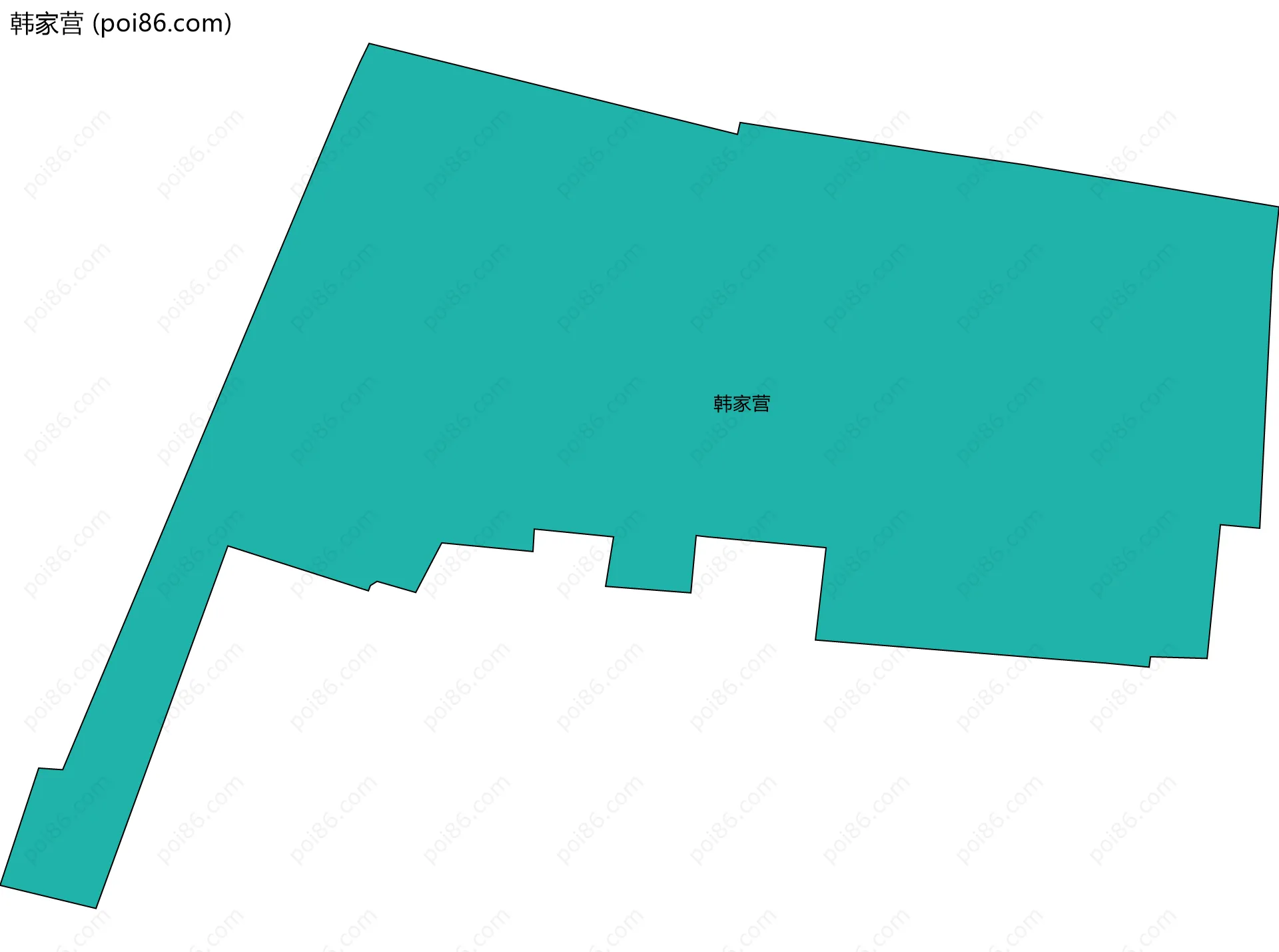 韩家营边界地图