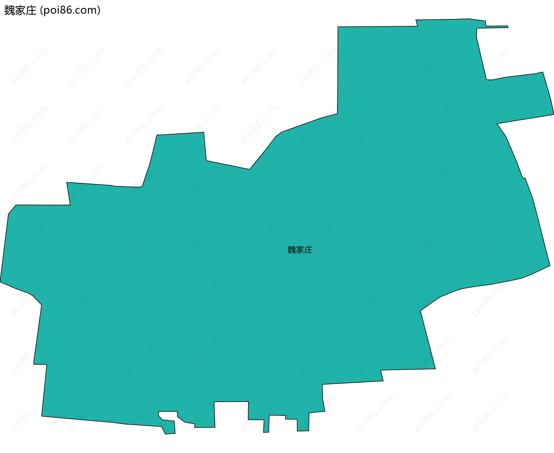 魏家庄边界地图