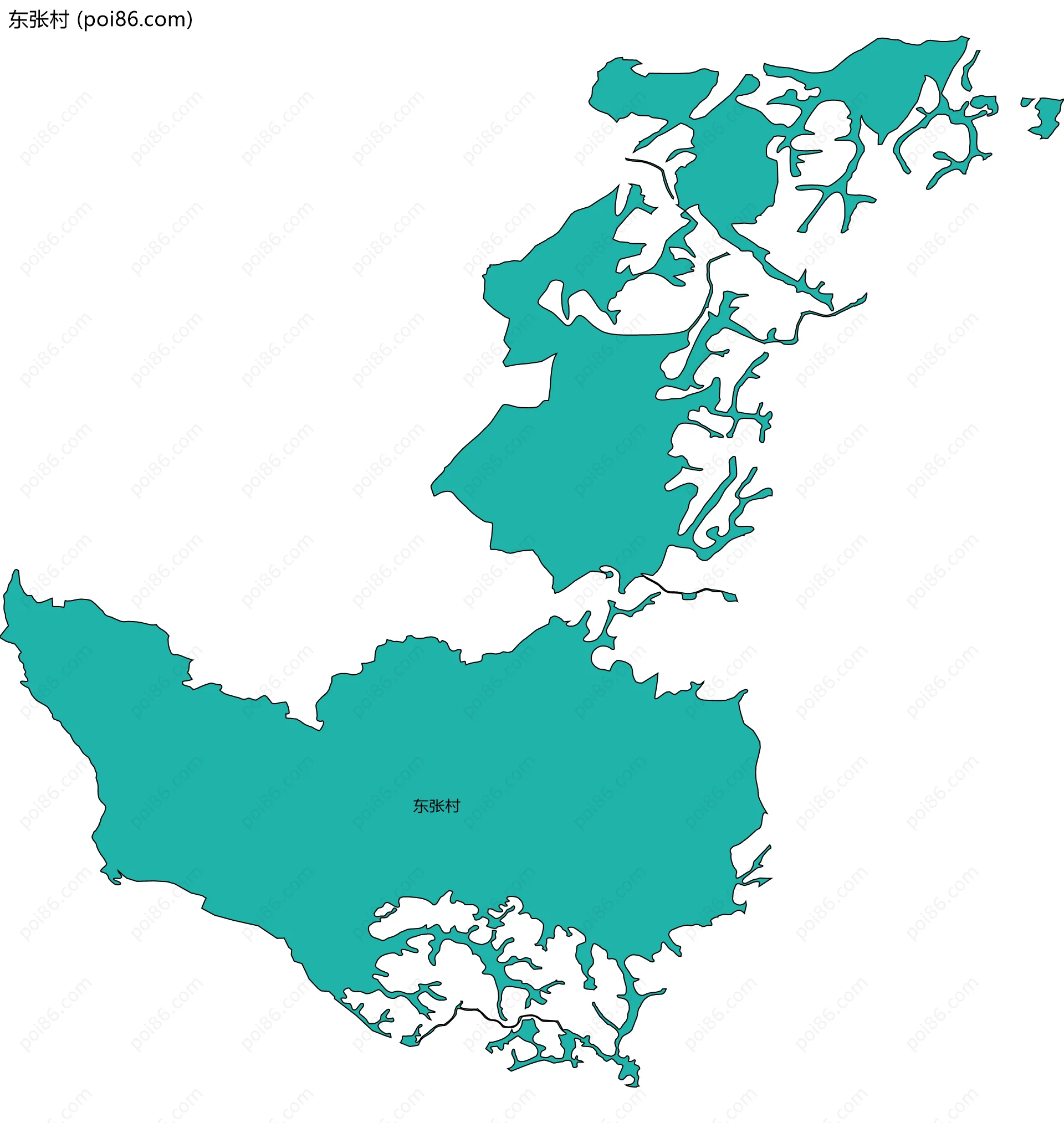 东张村边界地图