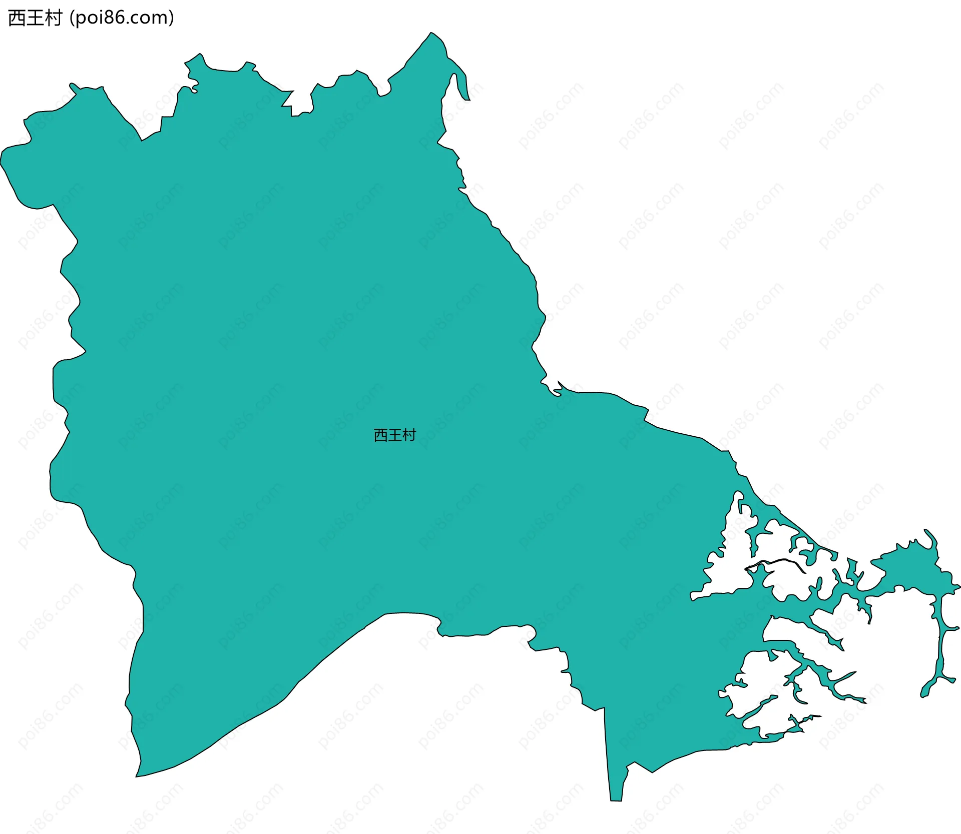 西王村边界地图