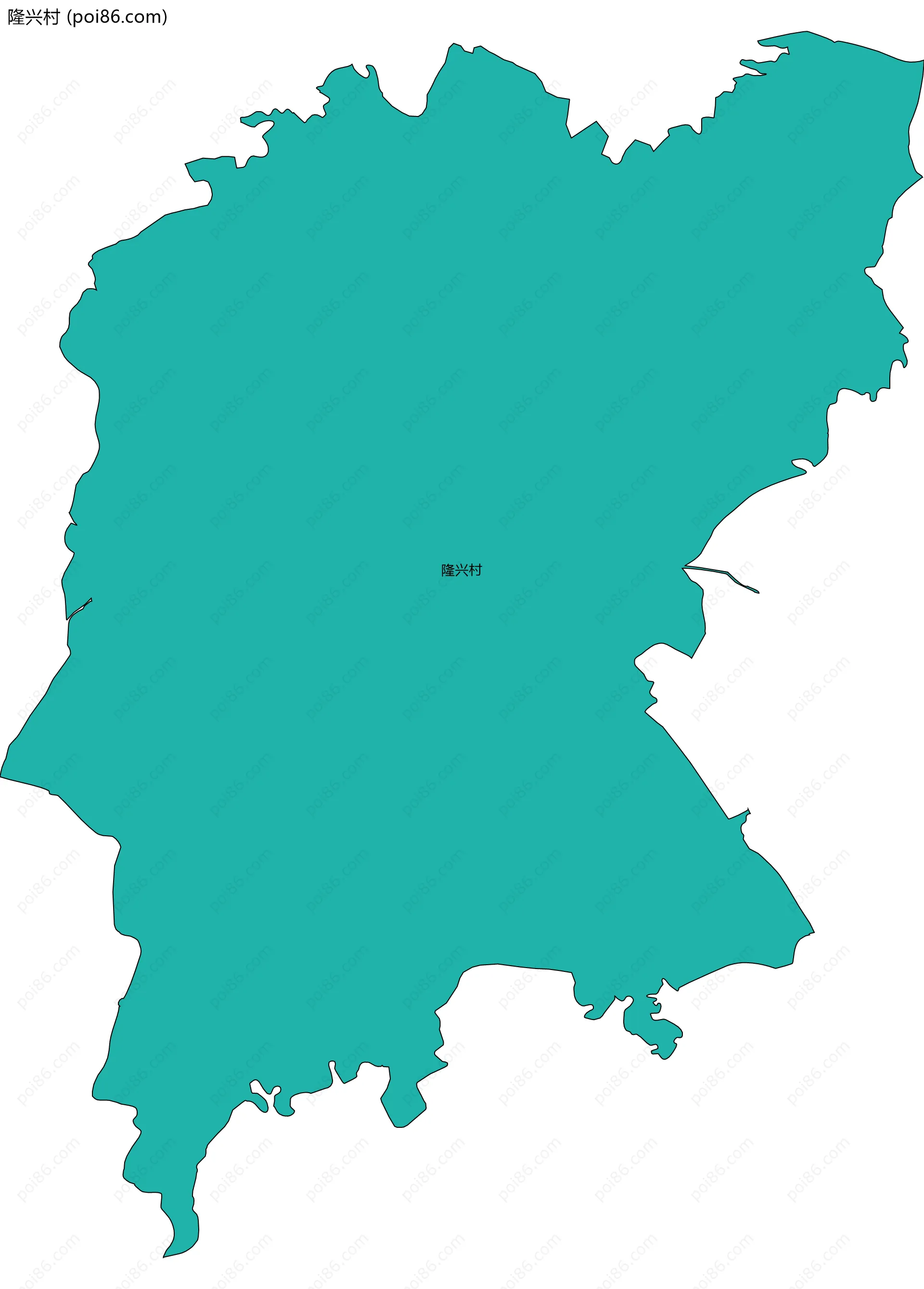 隆兴村边界地图